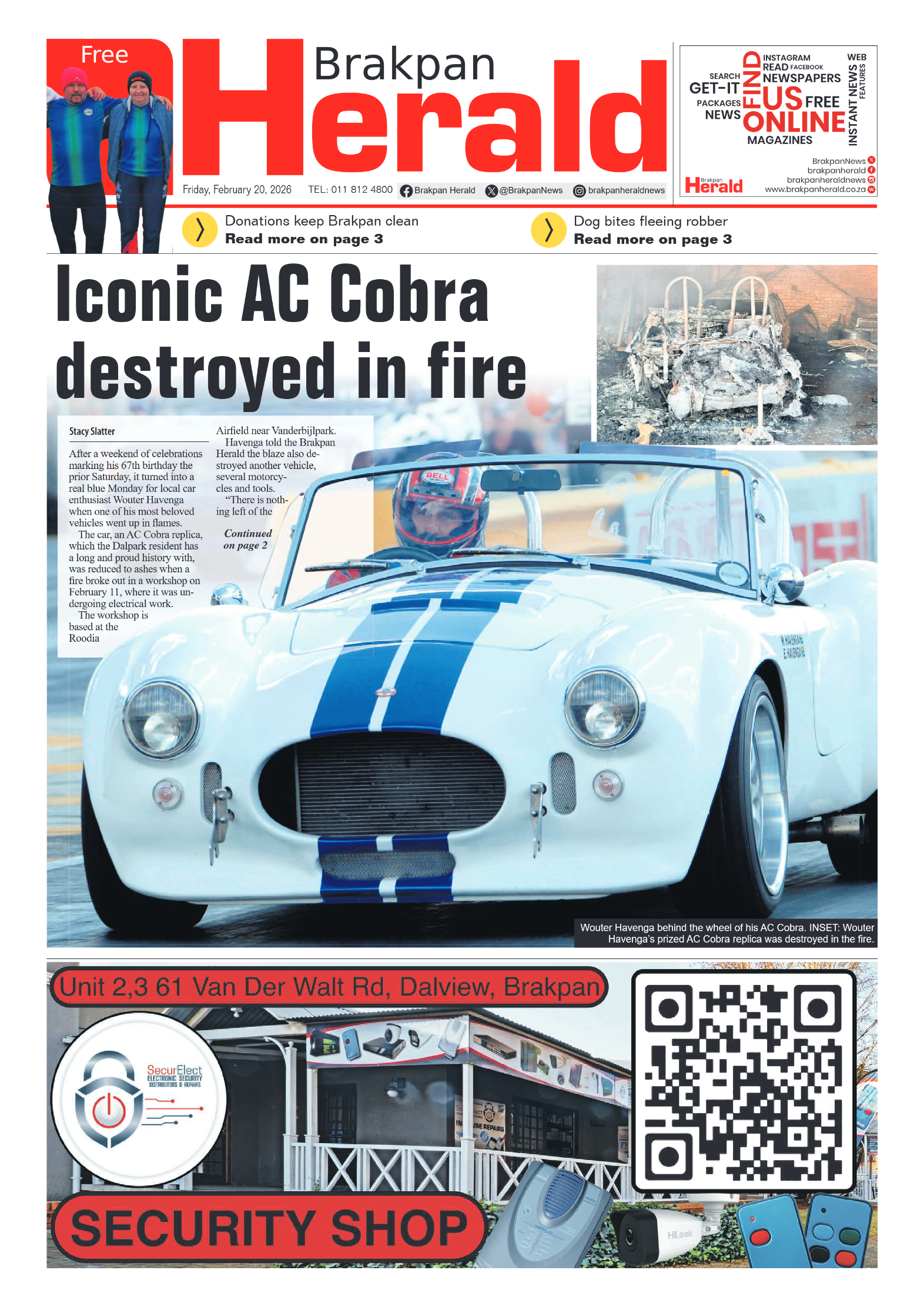 Brakpan Herald 20 February 2026 page 1