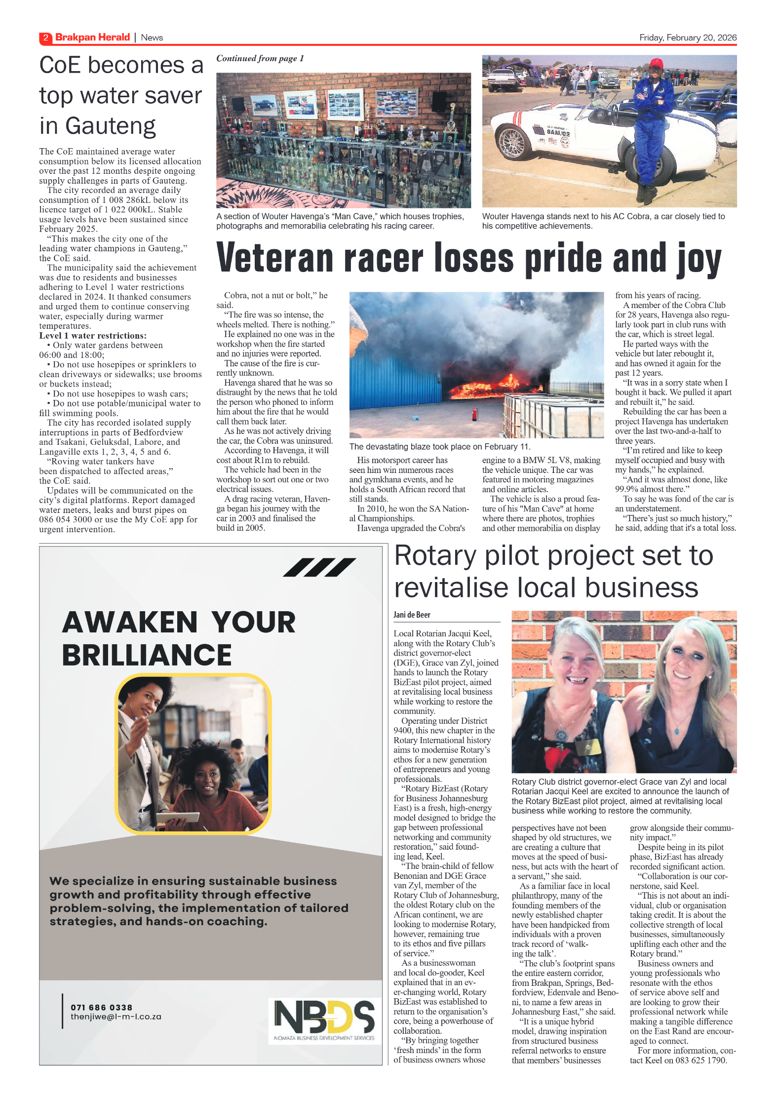 Brakpan Herald 20 February 2026 page 2