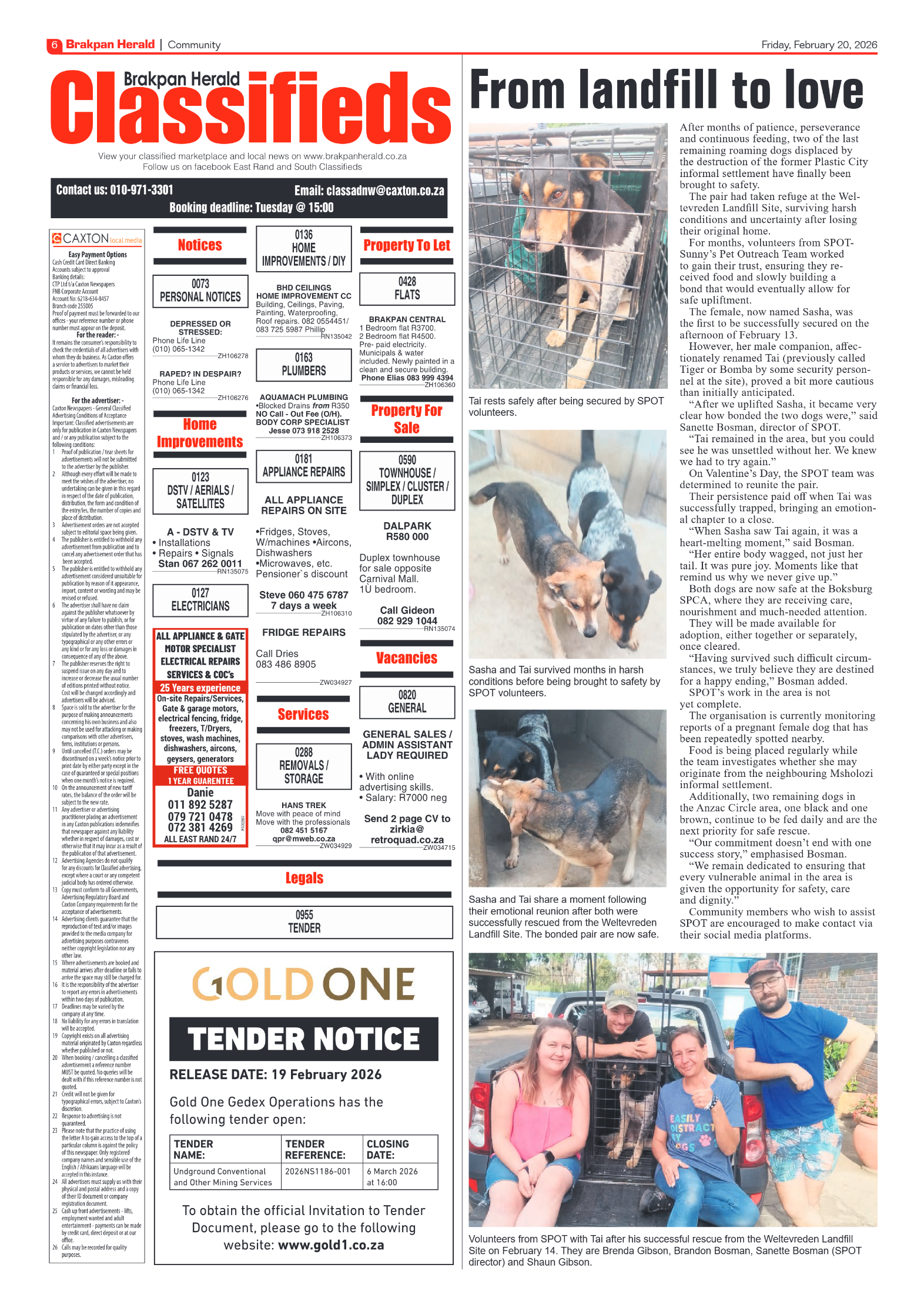 Brakpan Herald 20 February 2026 page 6