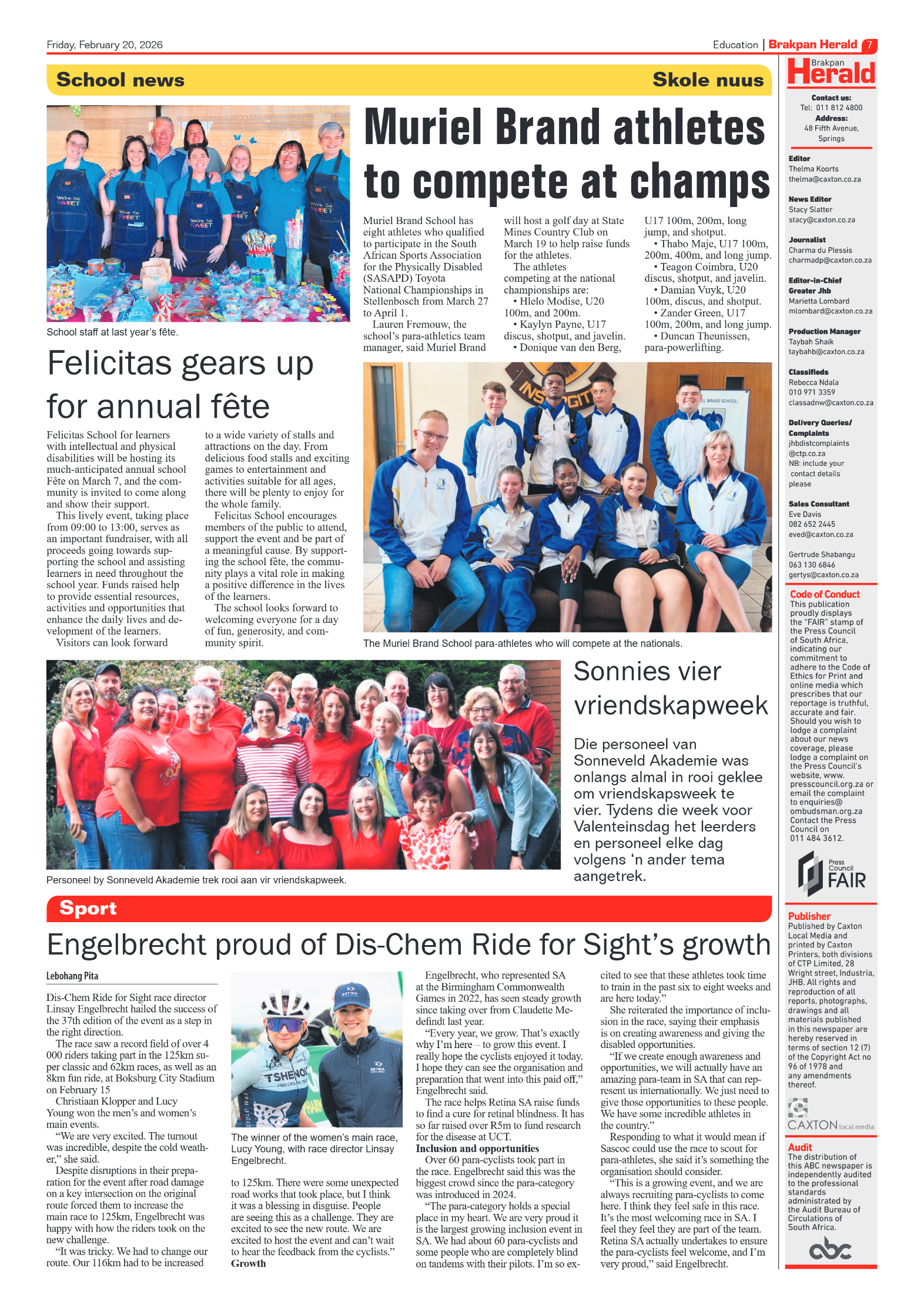 Brakpan Herald 20 February 2026 page 7