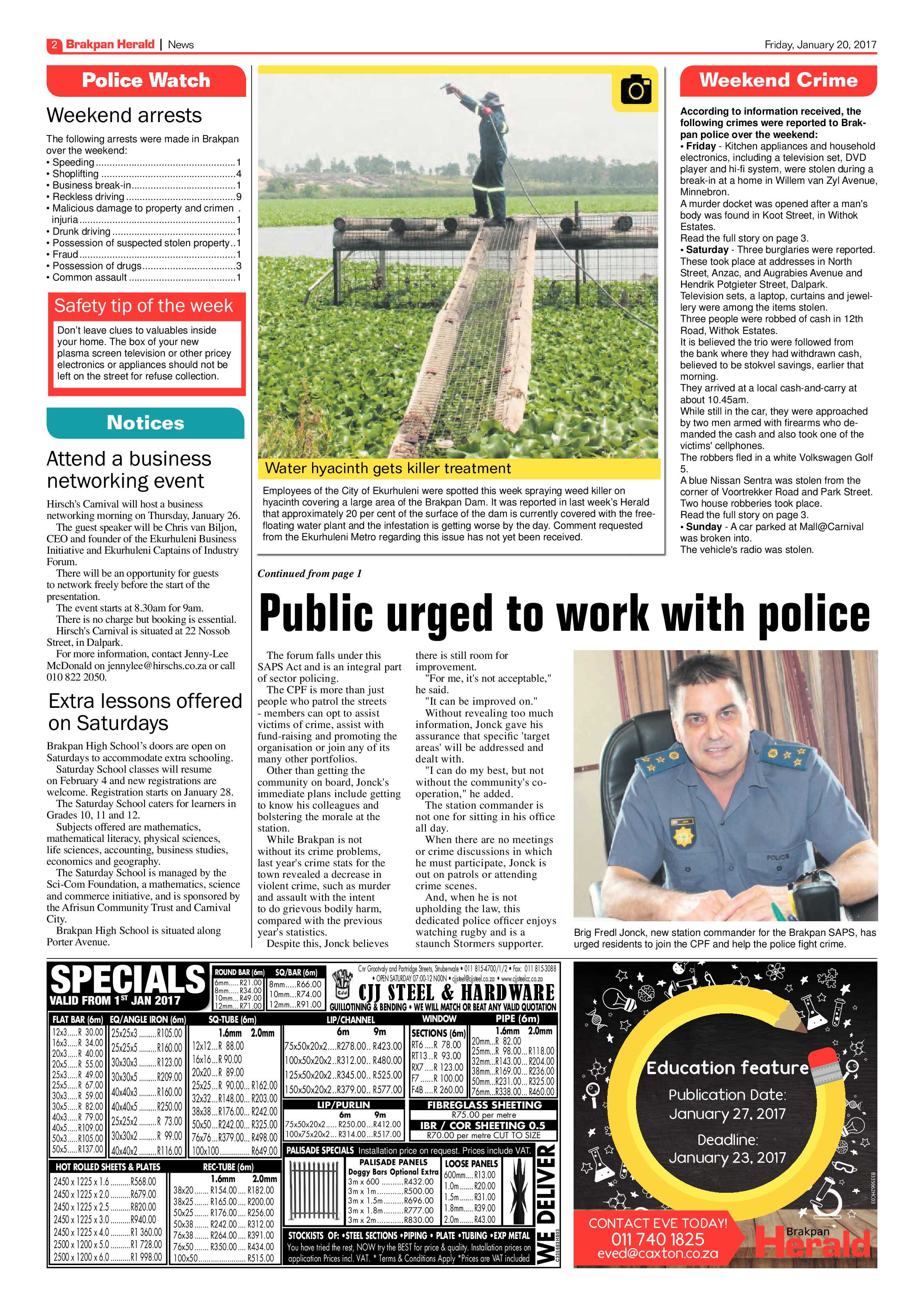 Brakpan Herald 20 January 2017 page 2