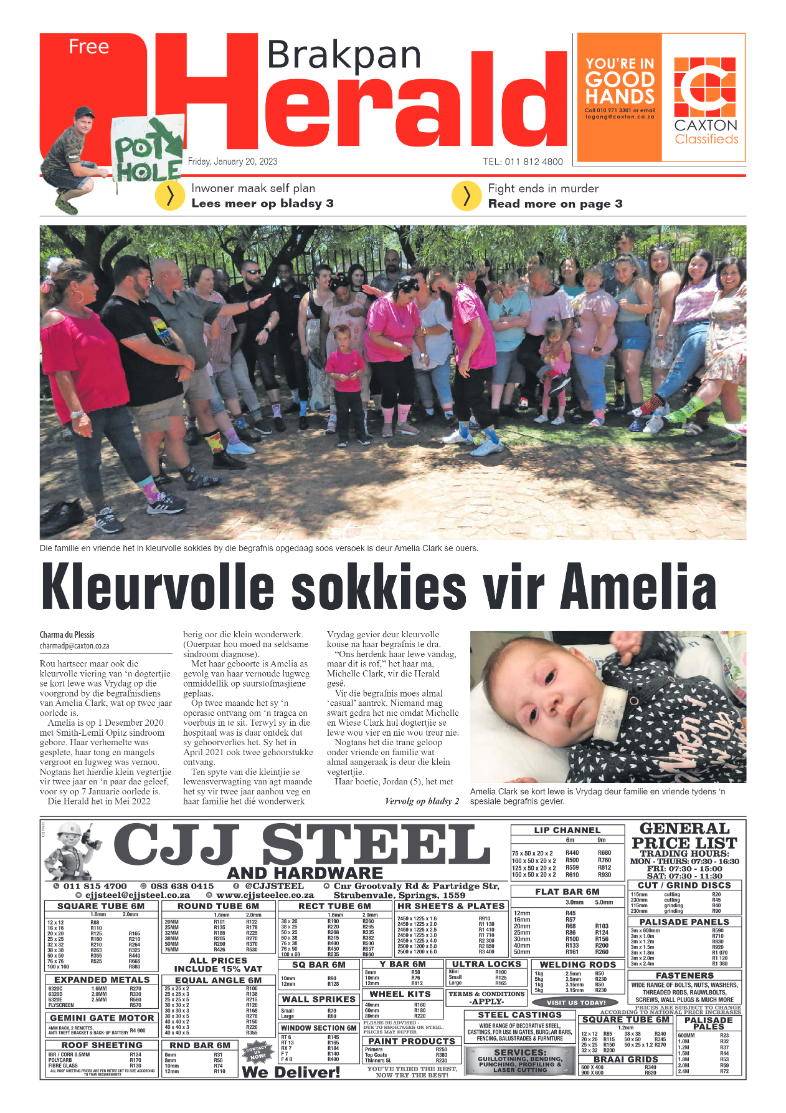 Brakpan Herald 20 January 2022 page 1