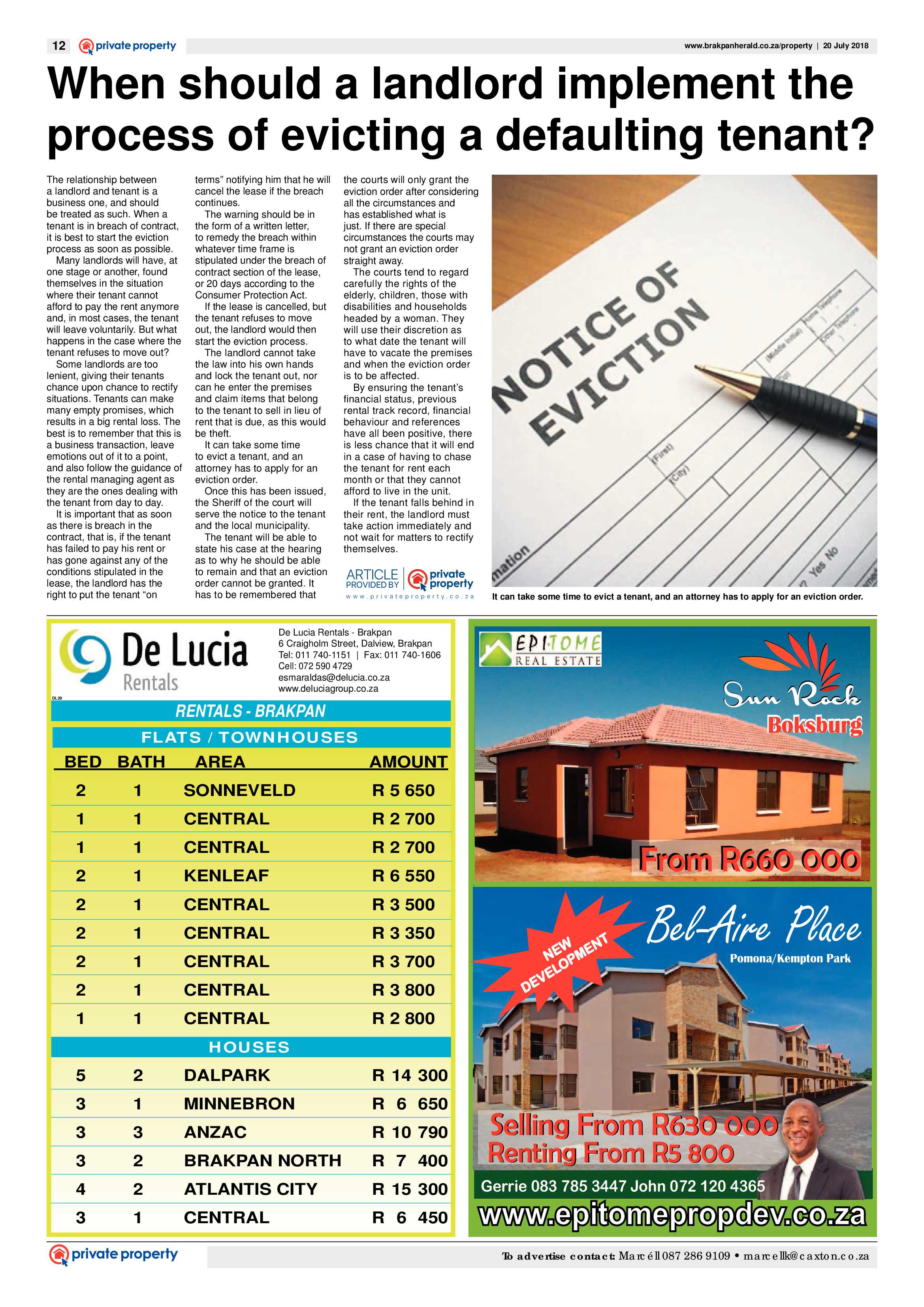 Brakpan Herald 20 July 2018 page 12