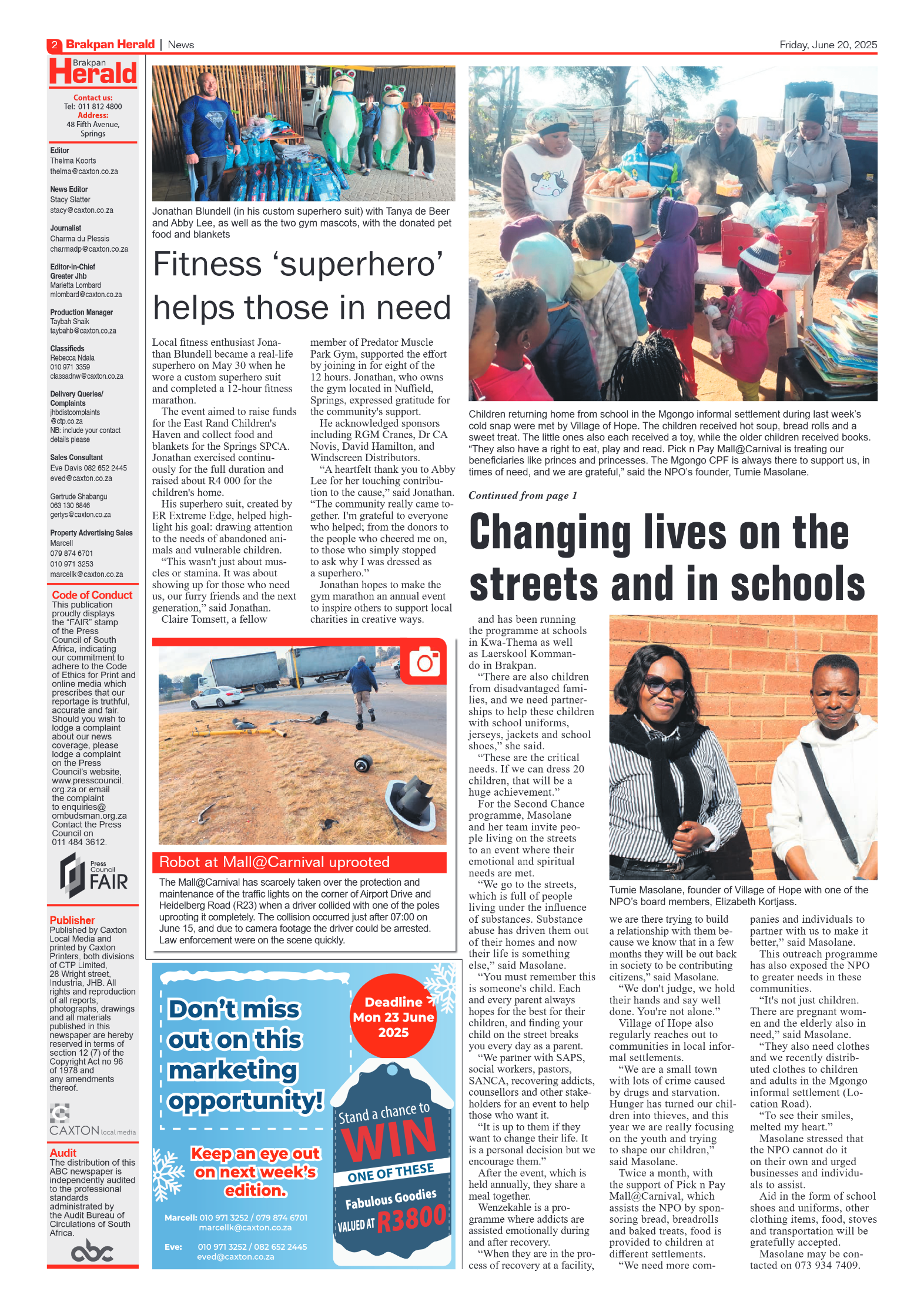 Brakpan Herald 20 June 2025 page 2