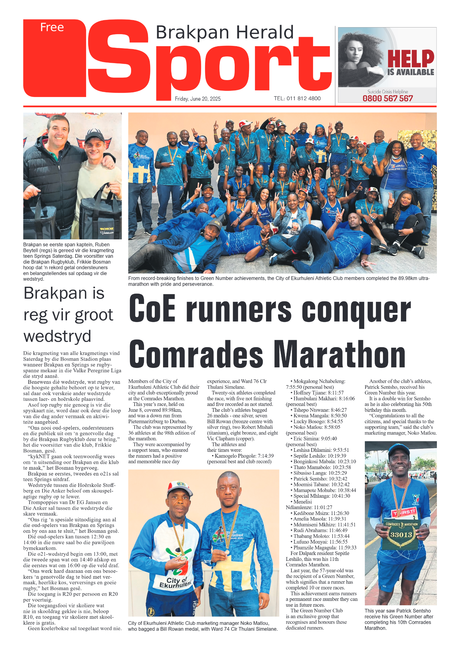 Brakpan Herald 20 June 2025 page 8