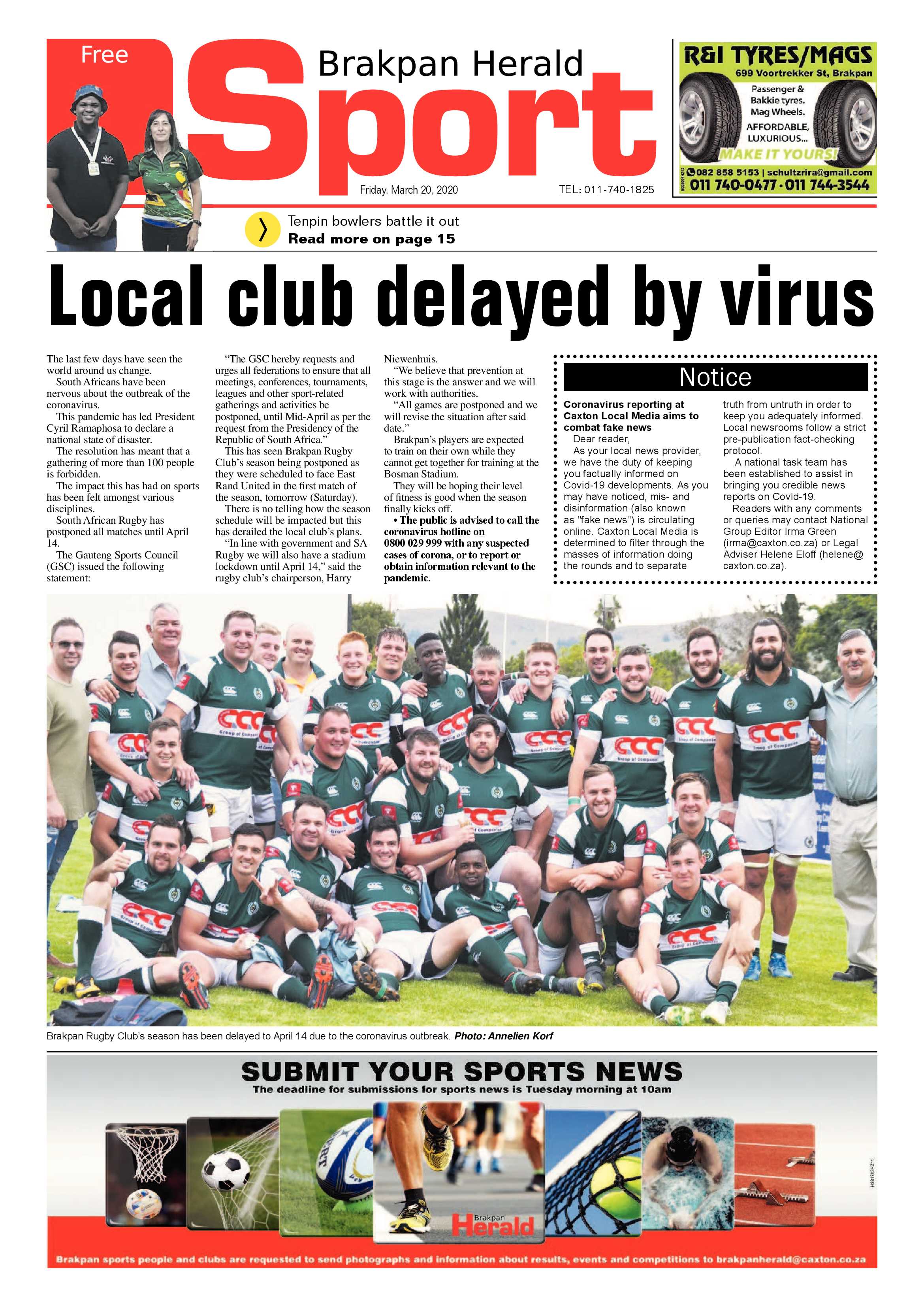 Brakpan Herald 20 March 2020 page 16