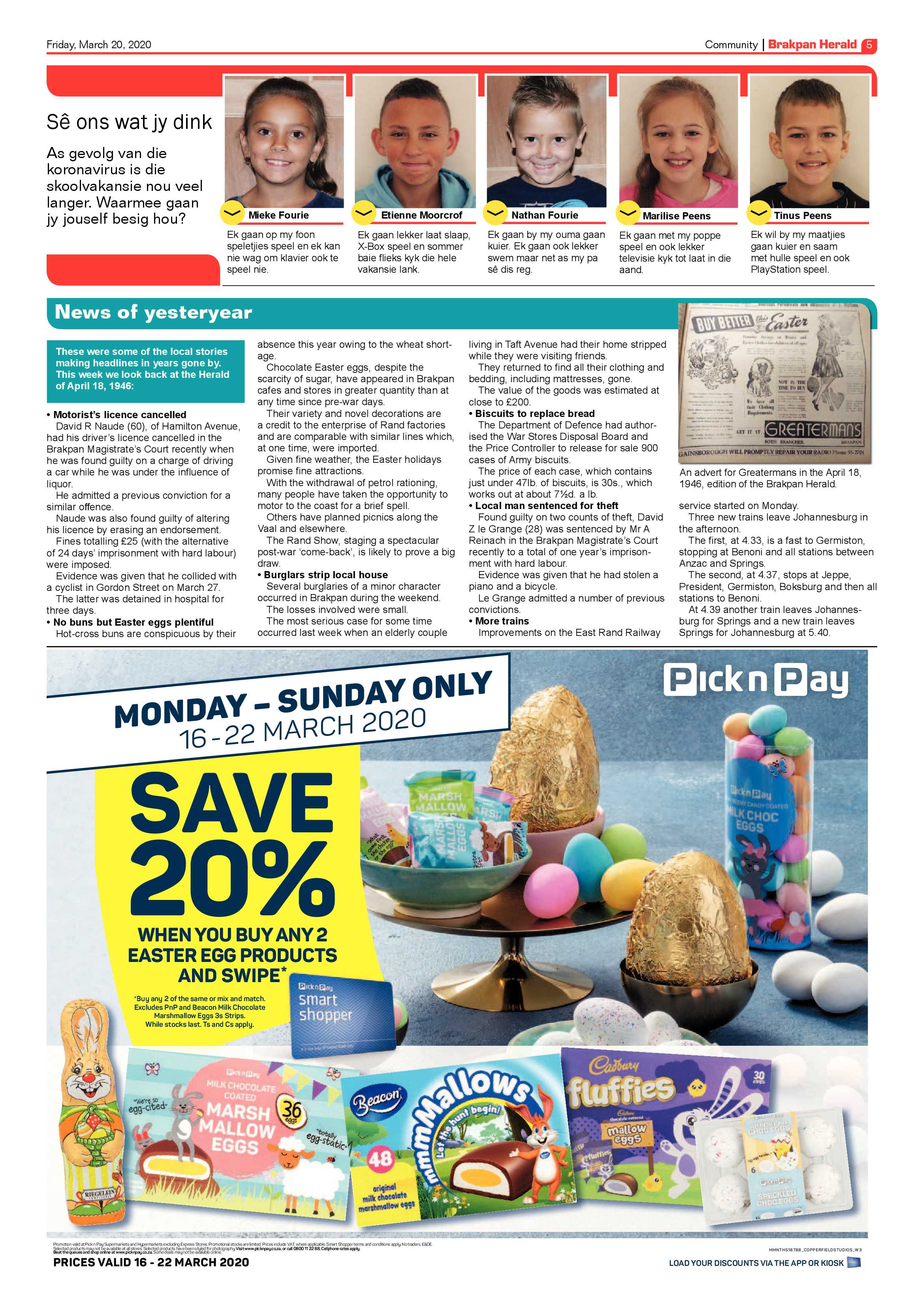 Brakpan Herald 20 March 2020 page 5