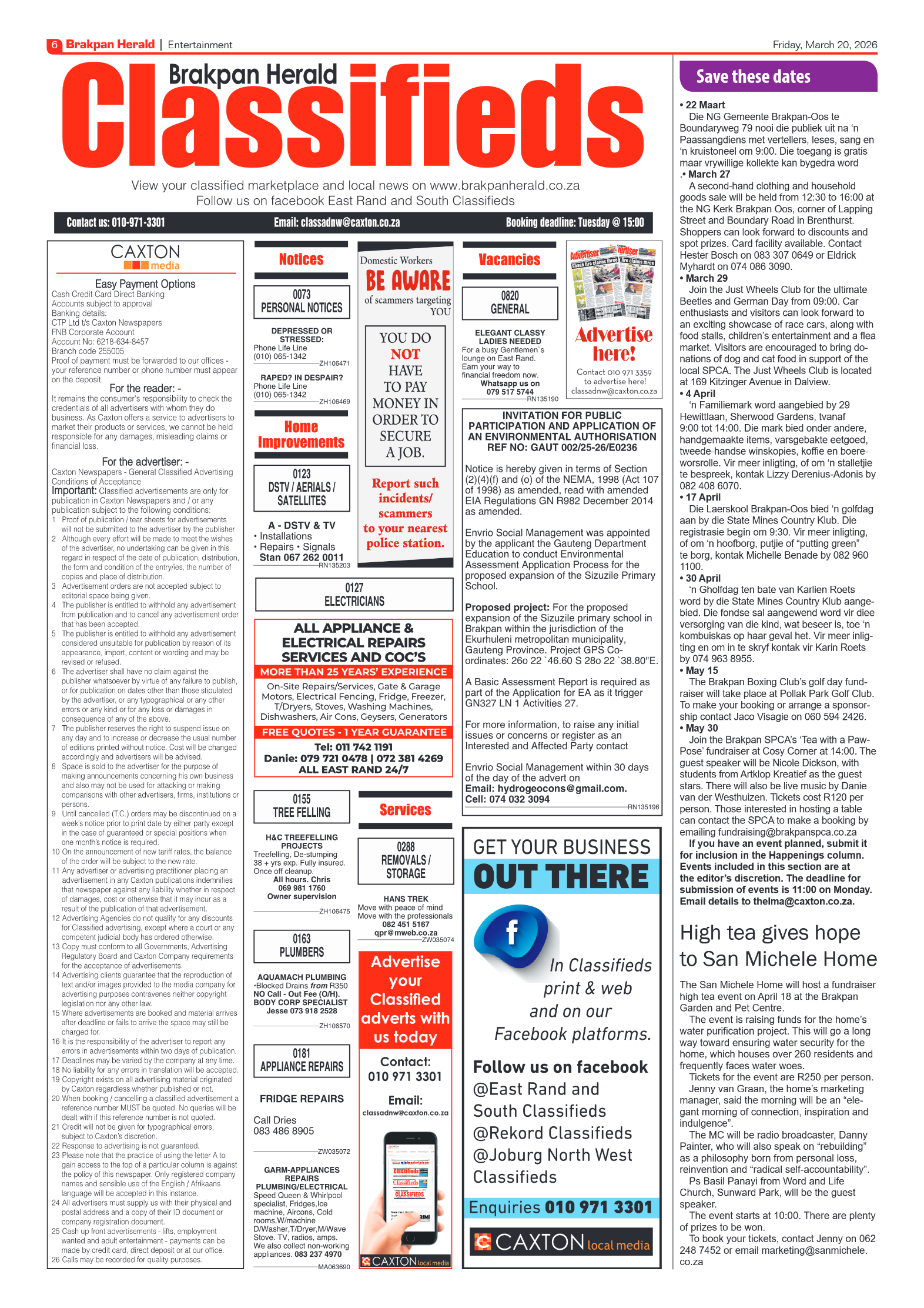 Brakpan Herald 20 March 2026 page 6