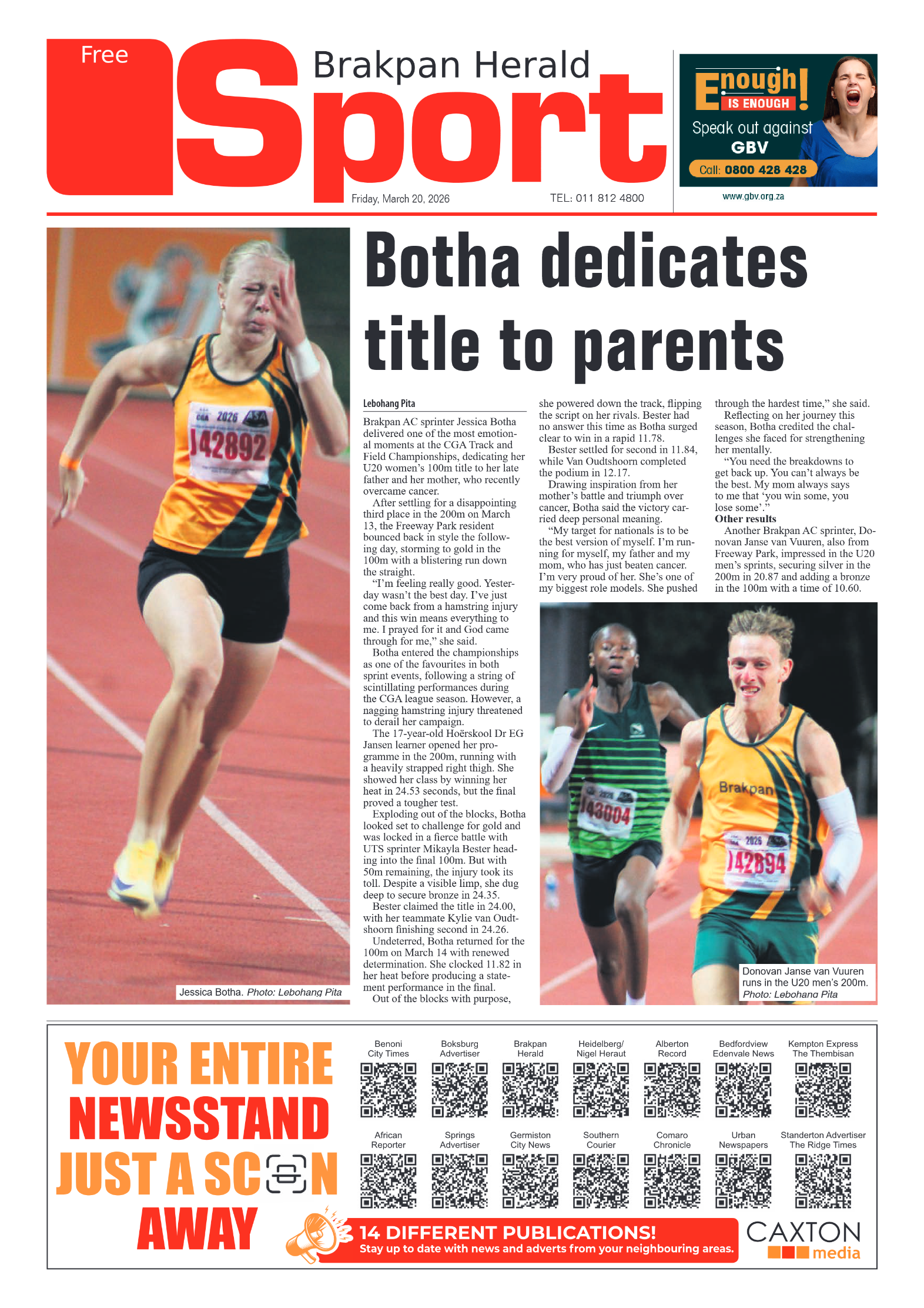Brakpan Herald 20 March 2026 page 8