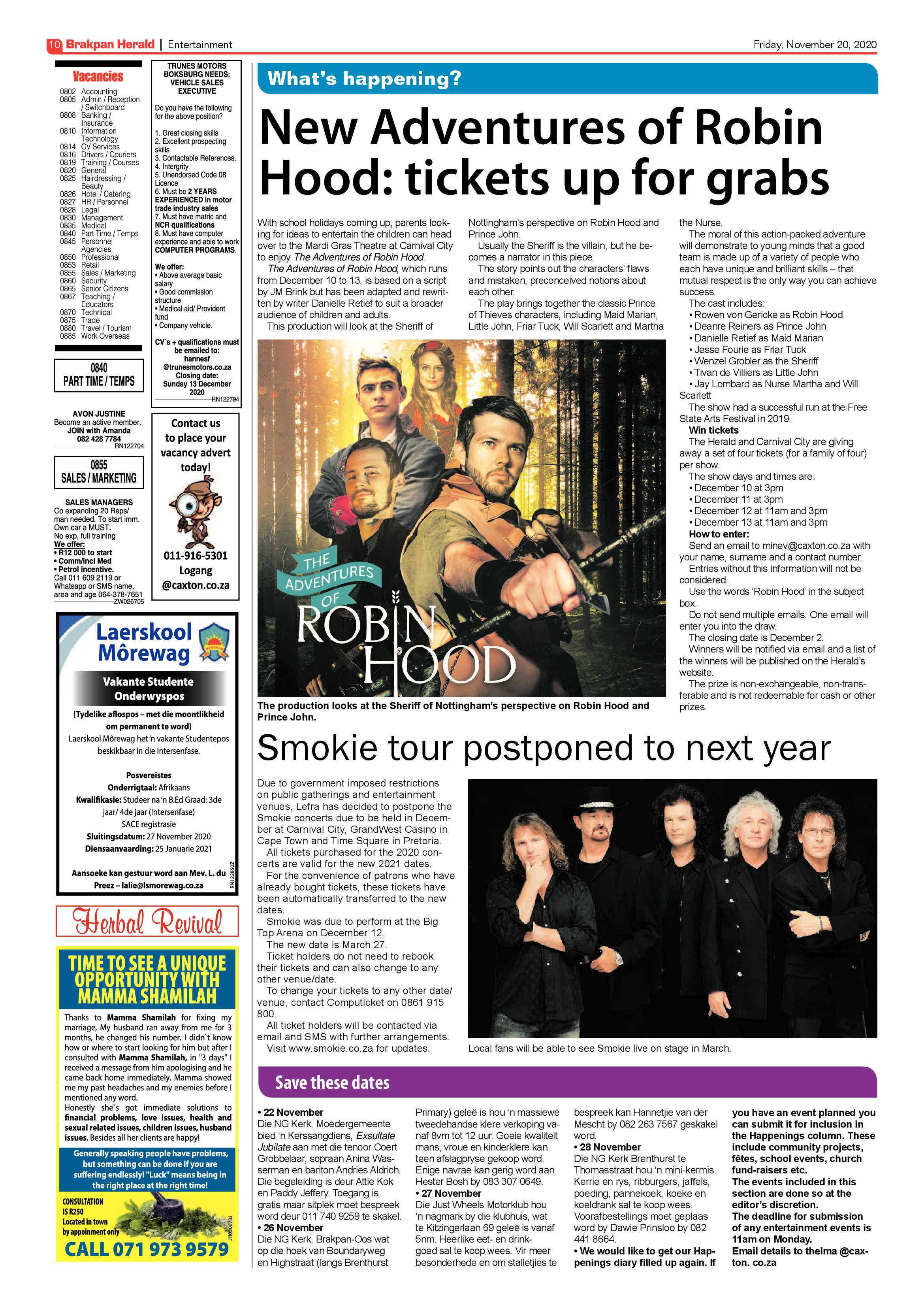 Brakpan Herald 20 November  2020 page 10