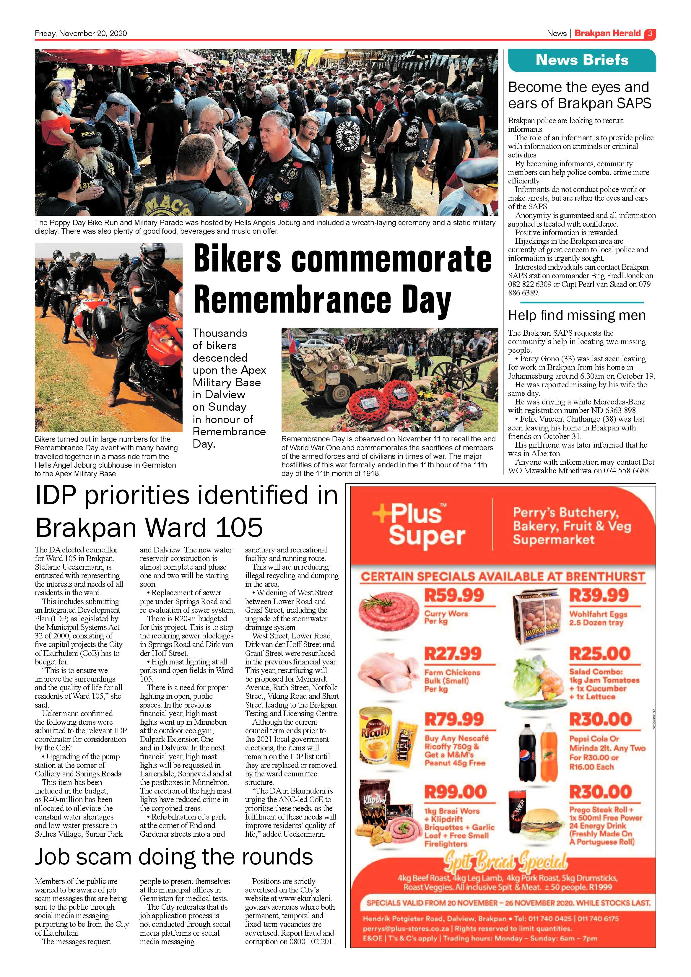 Brakpan Herald 20 November  2020 page 3
