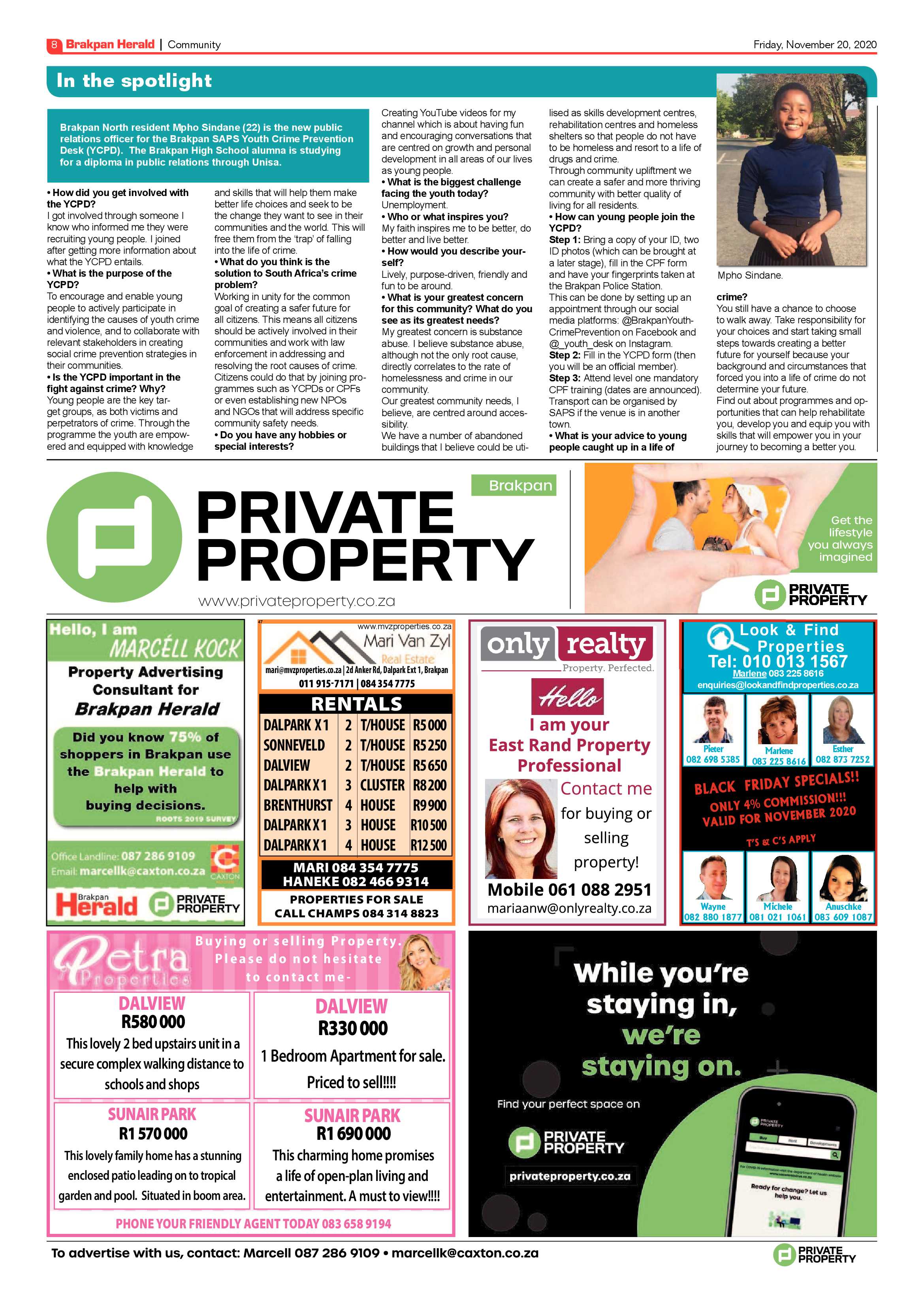 Brakpan Herald 20 November  2020 page 8