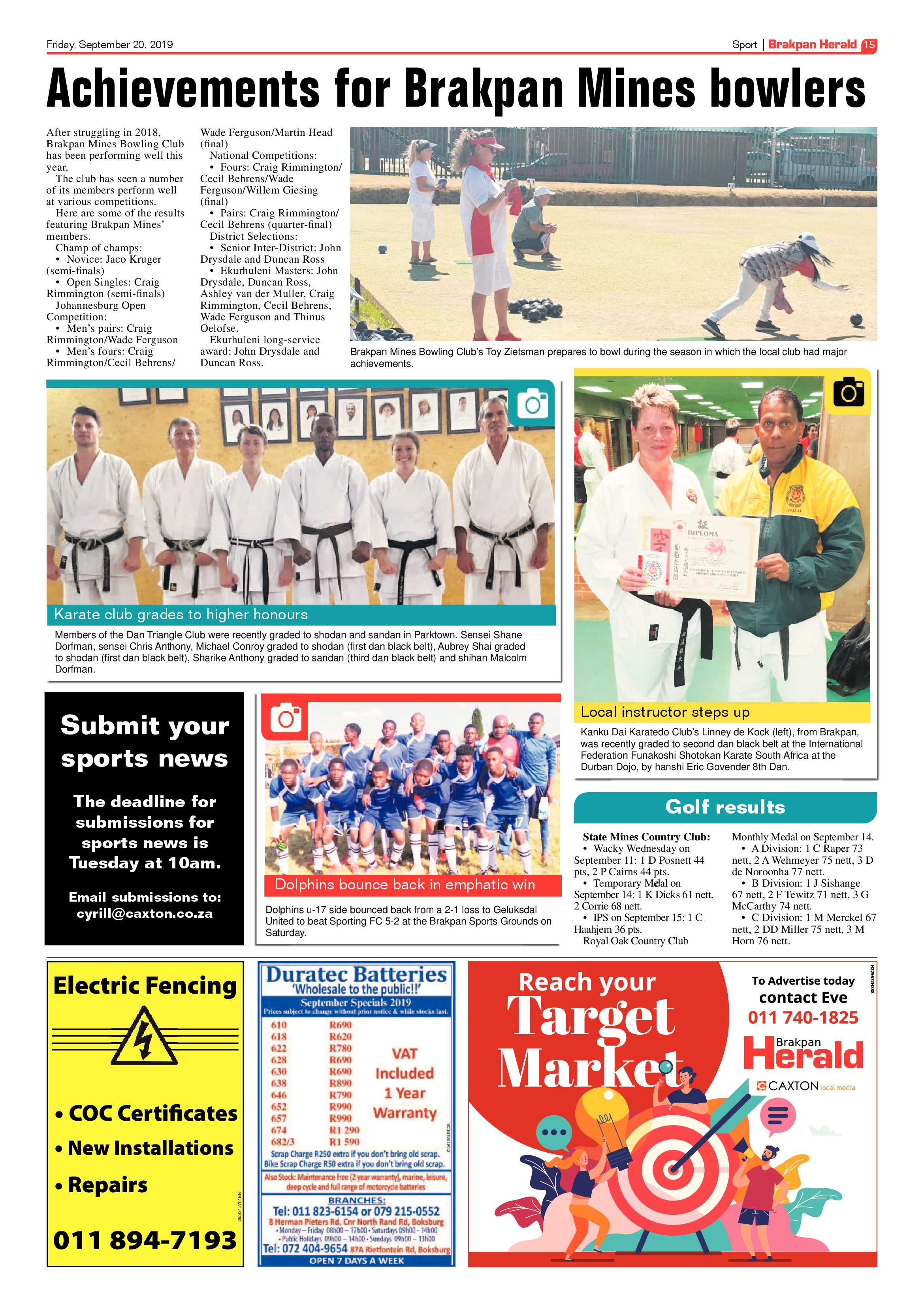 Brakpan Herald 20 September 2019 page 15