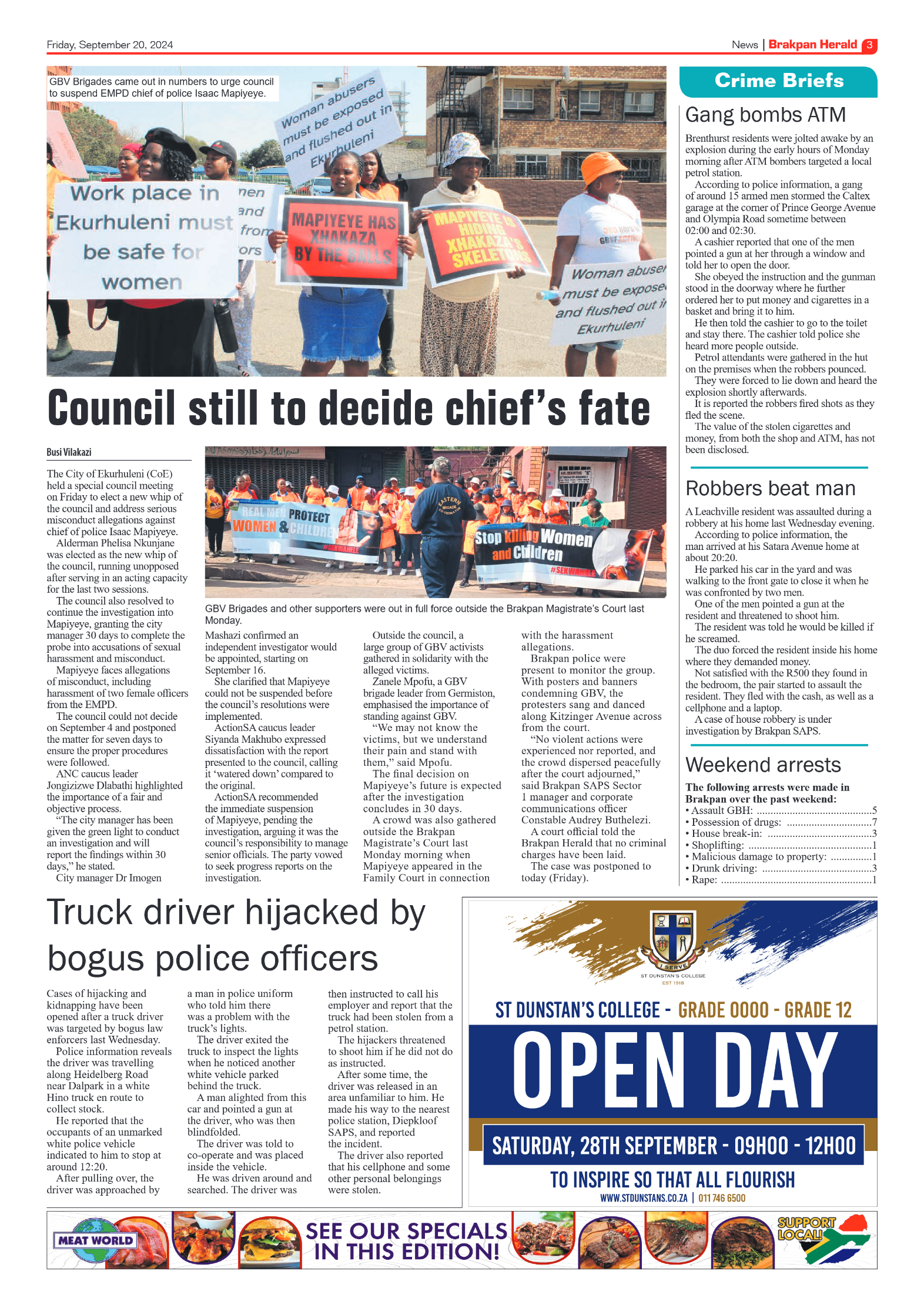 Brakpan Herald 20 September 2024 page 3