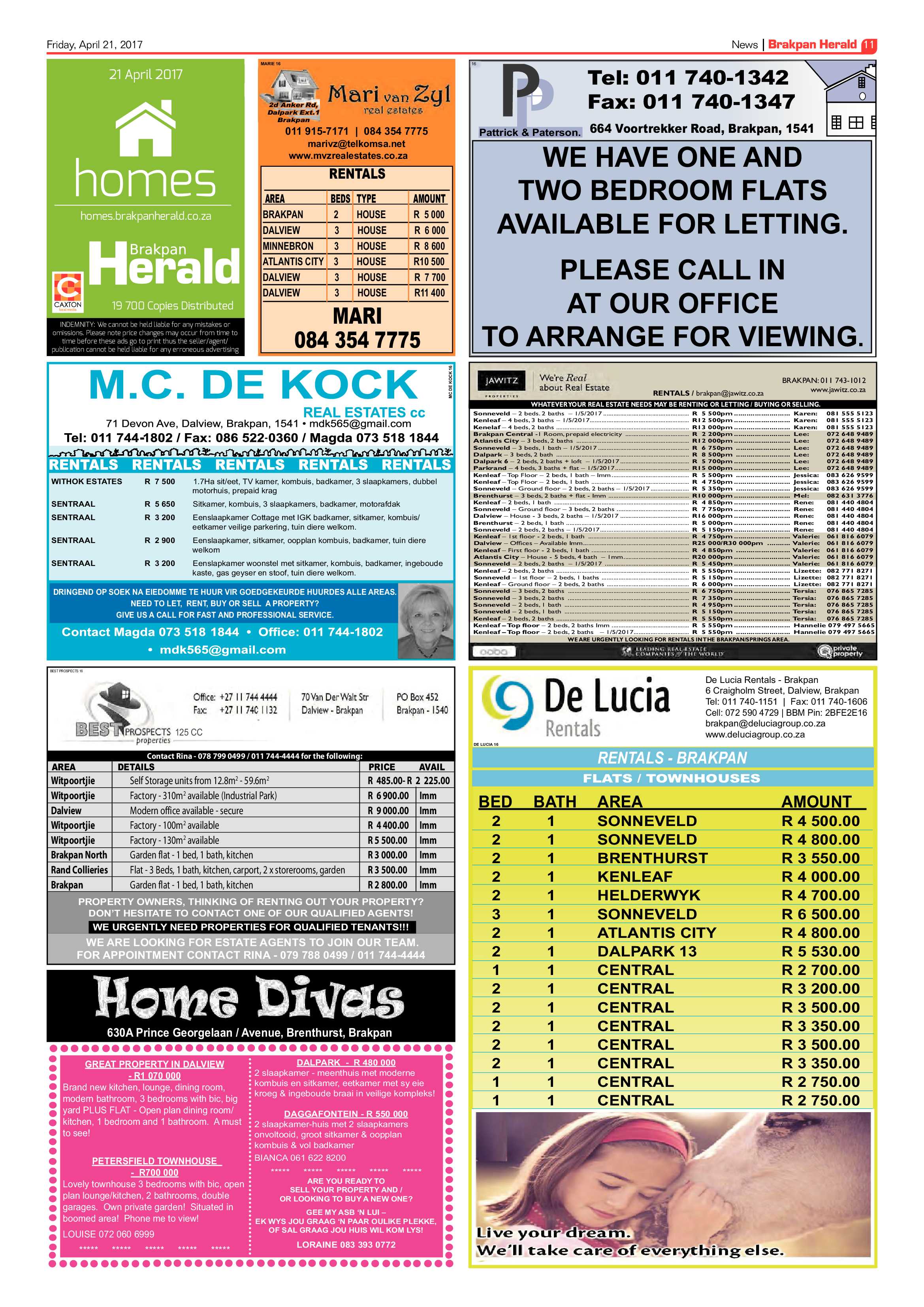 Brakpan Herald 21 April 2017 page 11