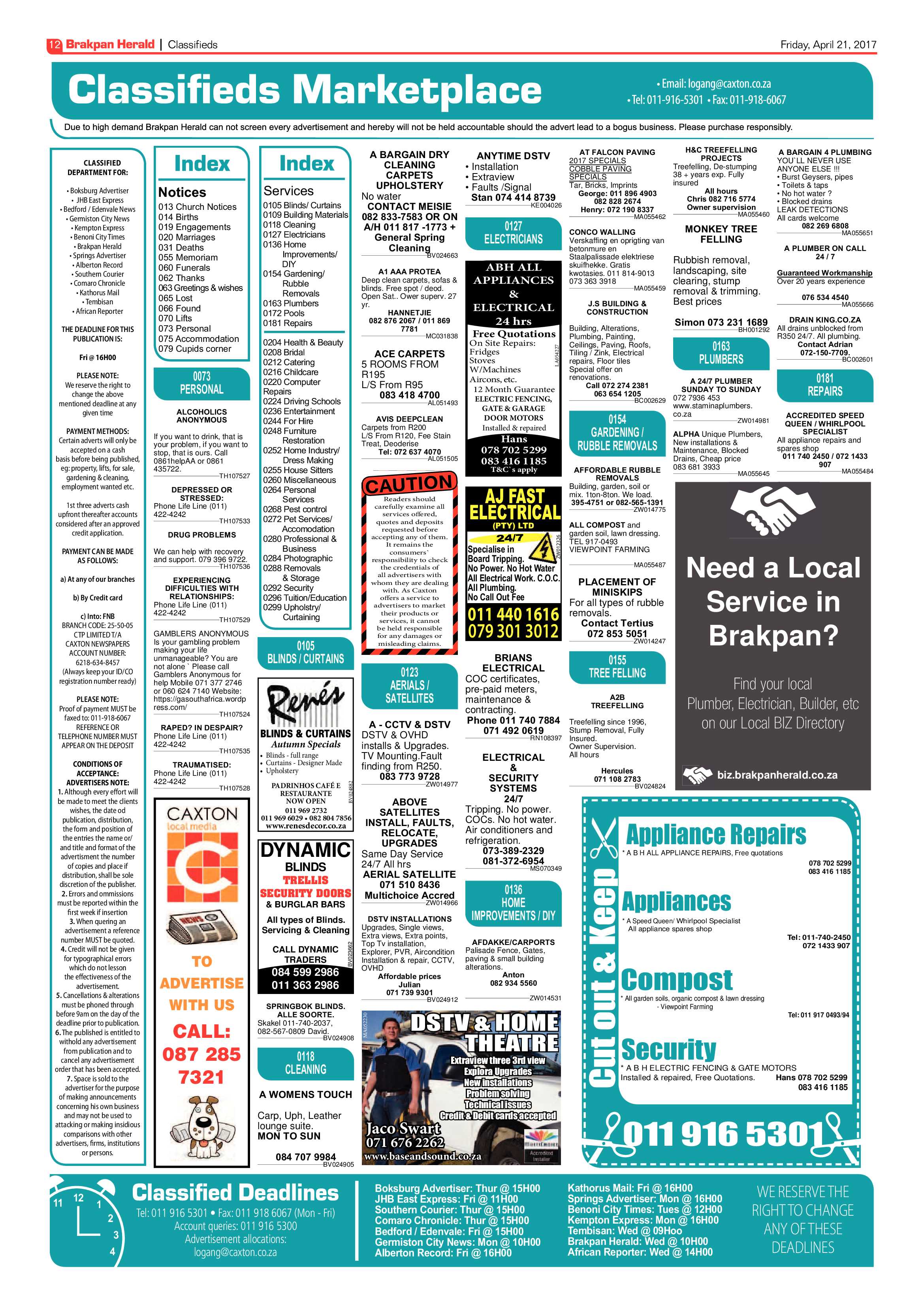 Brakpan Herald 21 April 2017 page 12