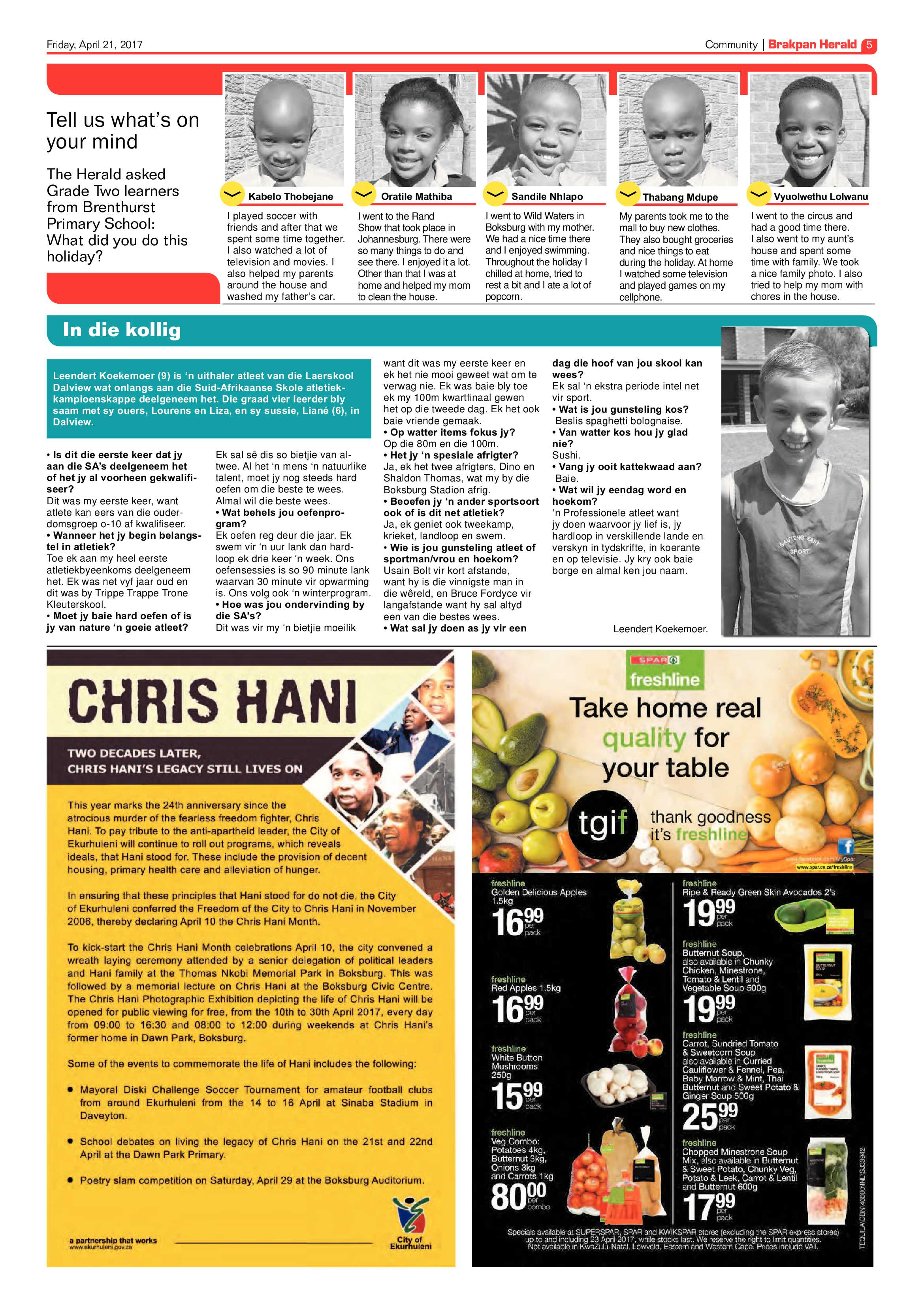 Brakpan Herald 21 April 2017 page 5