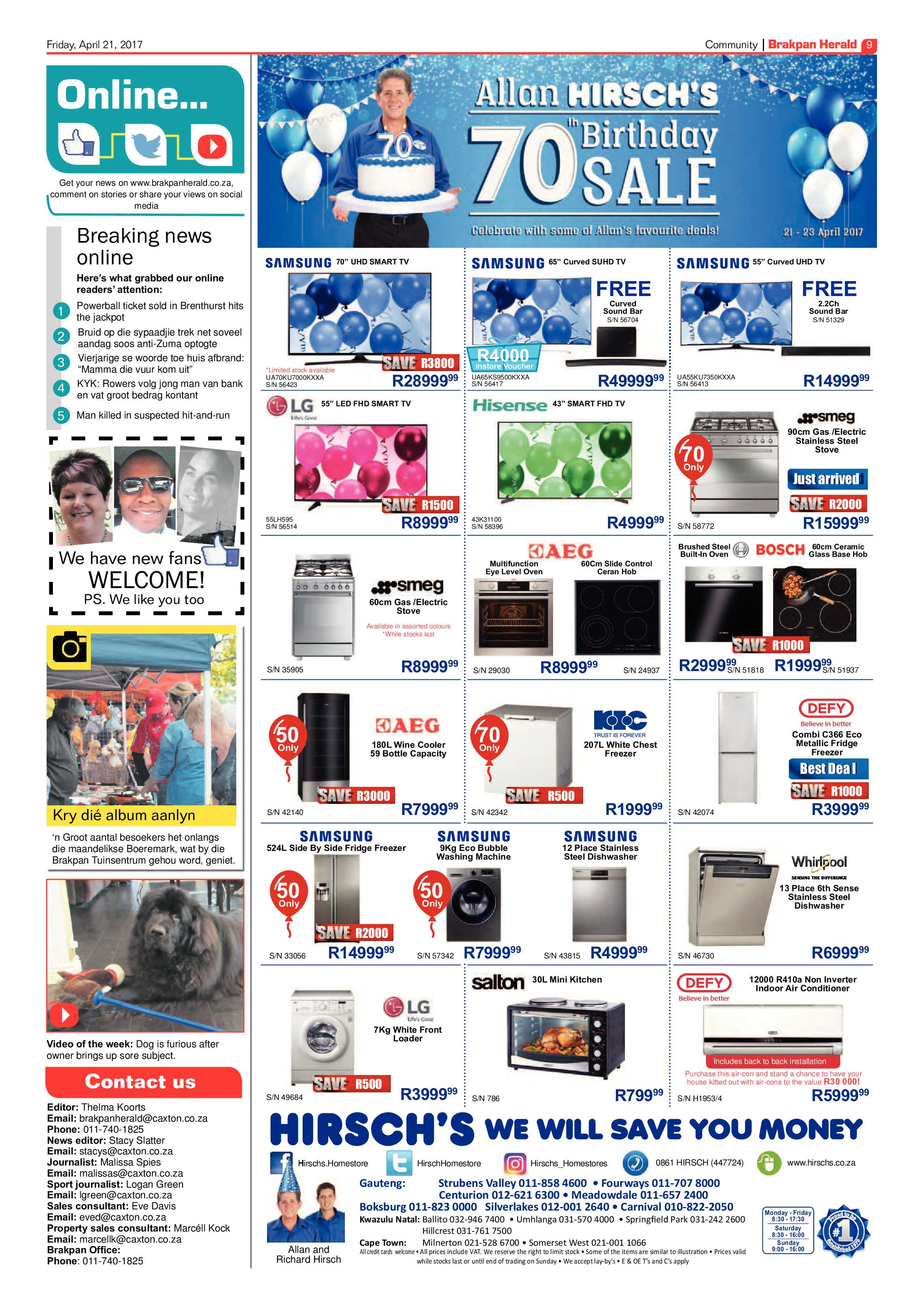 Brakpan Herald 21 April 2017 page 9