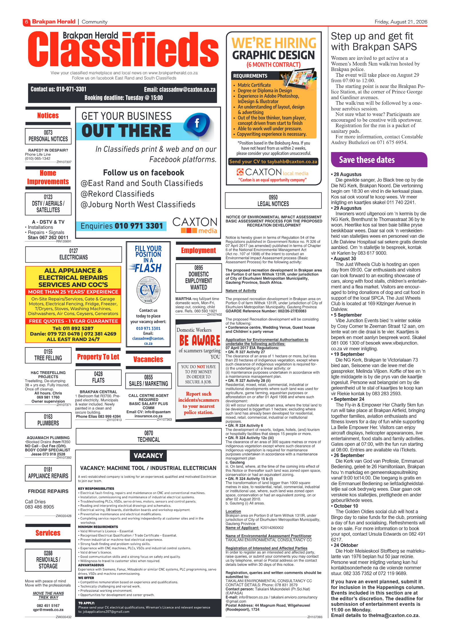 Brakpan Herald 21 August 2026 page 6