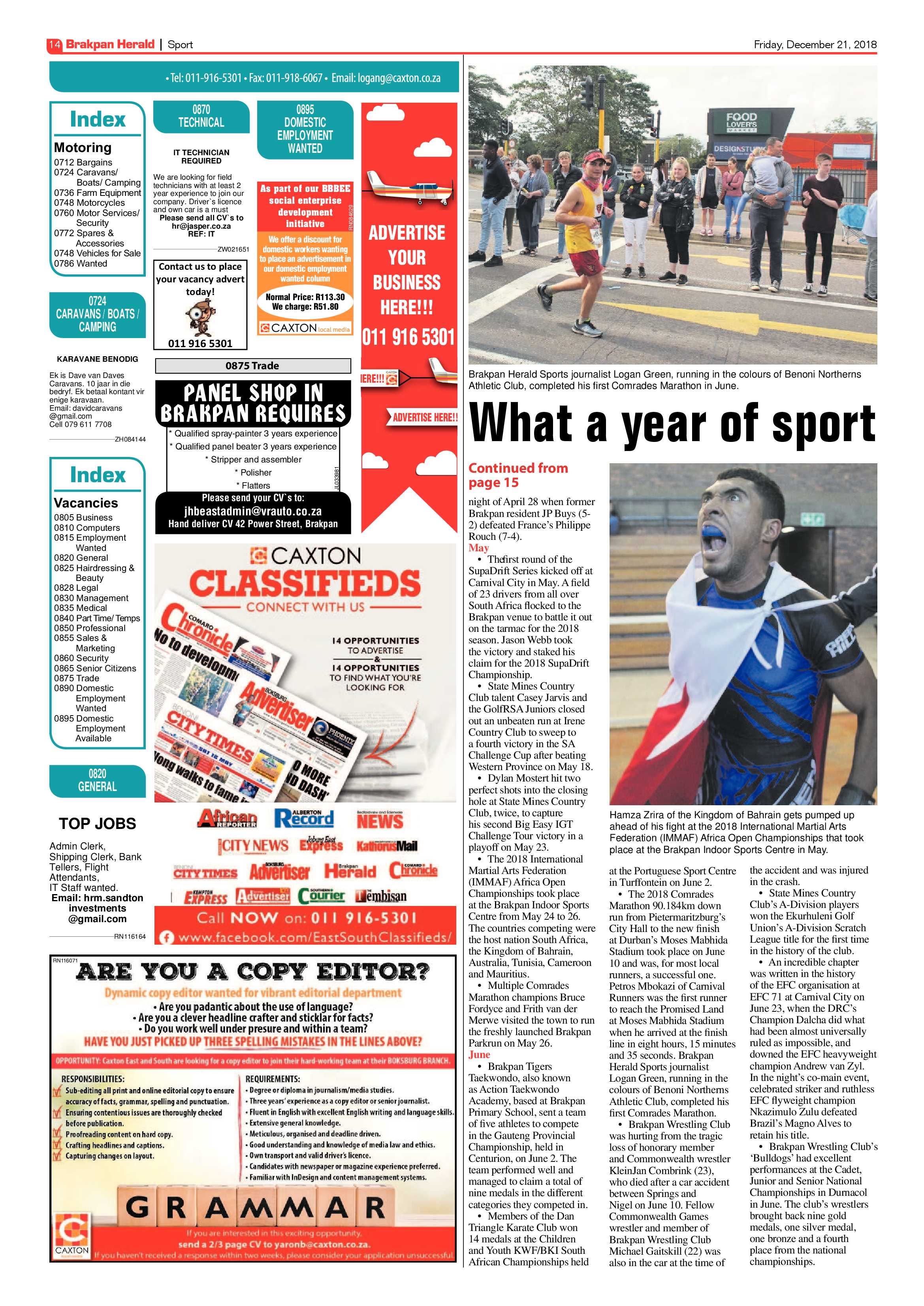 Brakpan Herald 21 December 2018 page 14