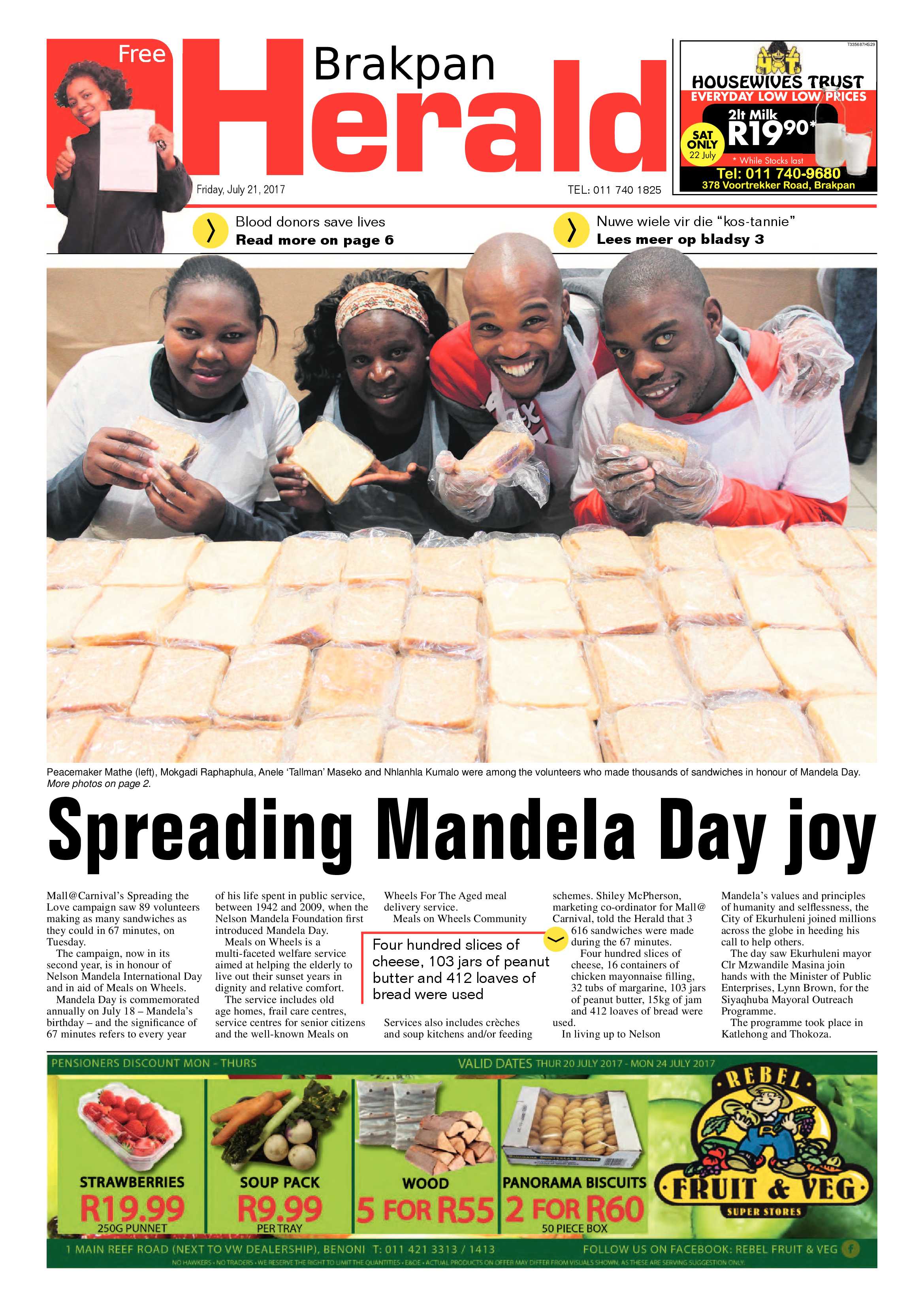 Brakpan Herald 21 July 2017 page 1