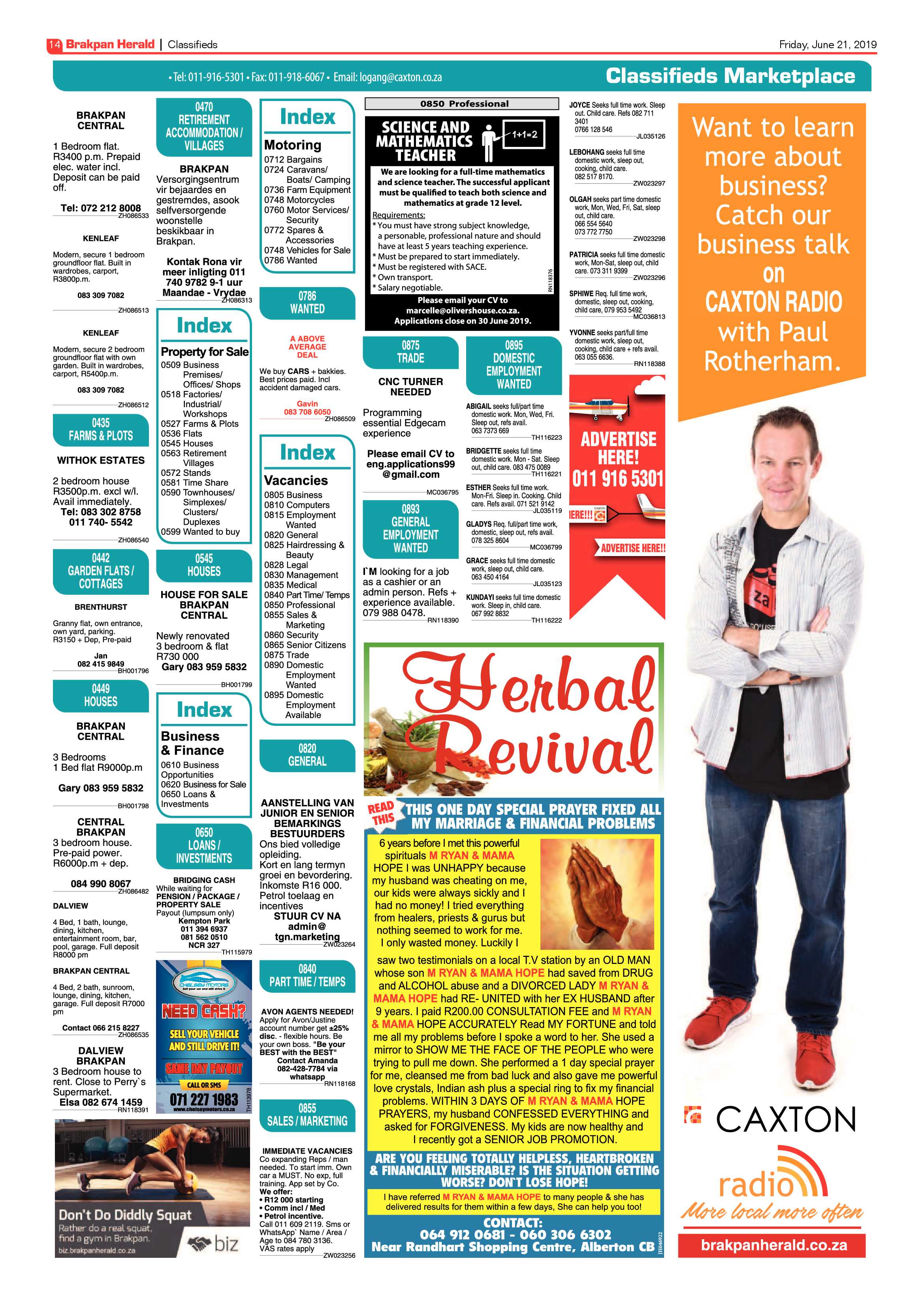Brakpan Herald 21 June 2019 page 13