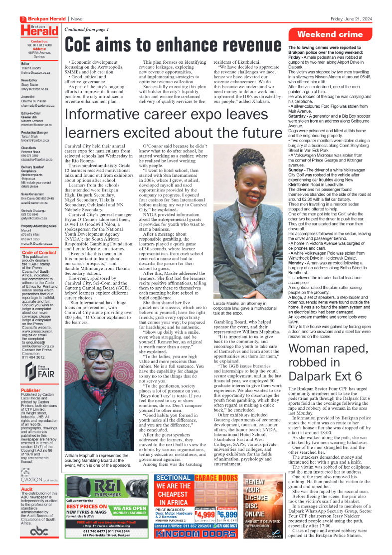 Brakpan Herald 21 June 2024 page 2