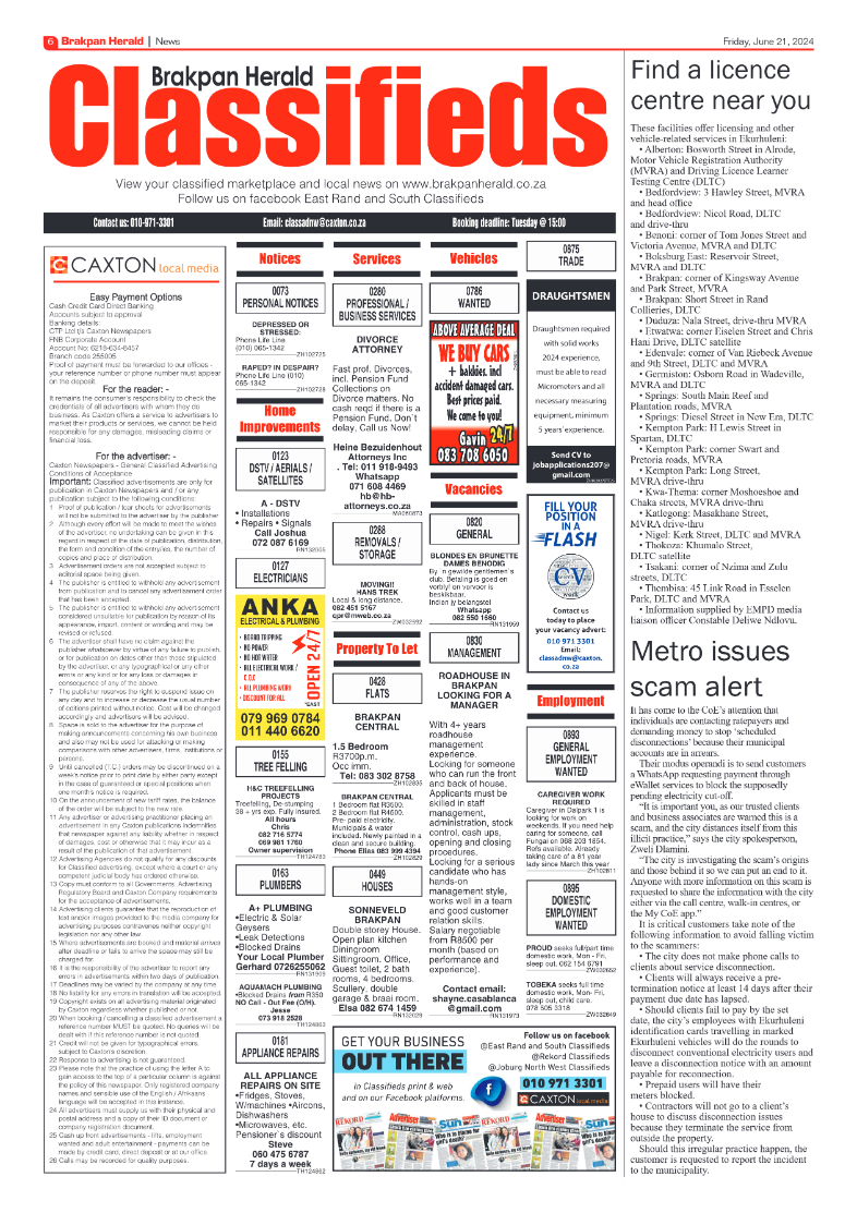 Brakpan Herald 21 June 2024 page 6