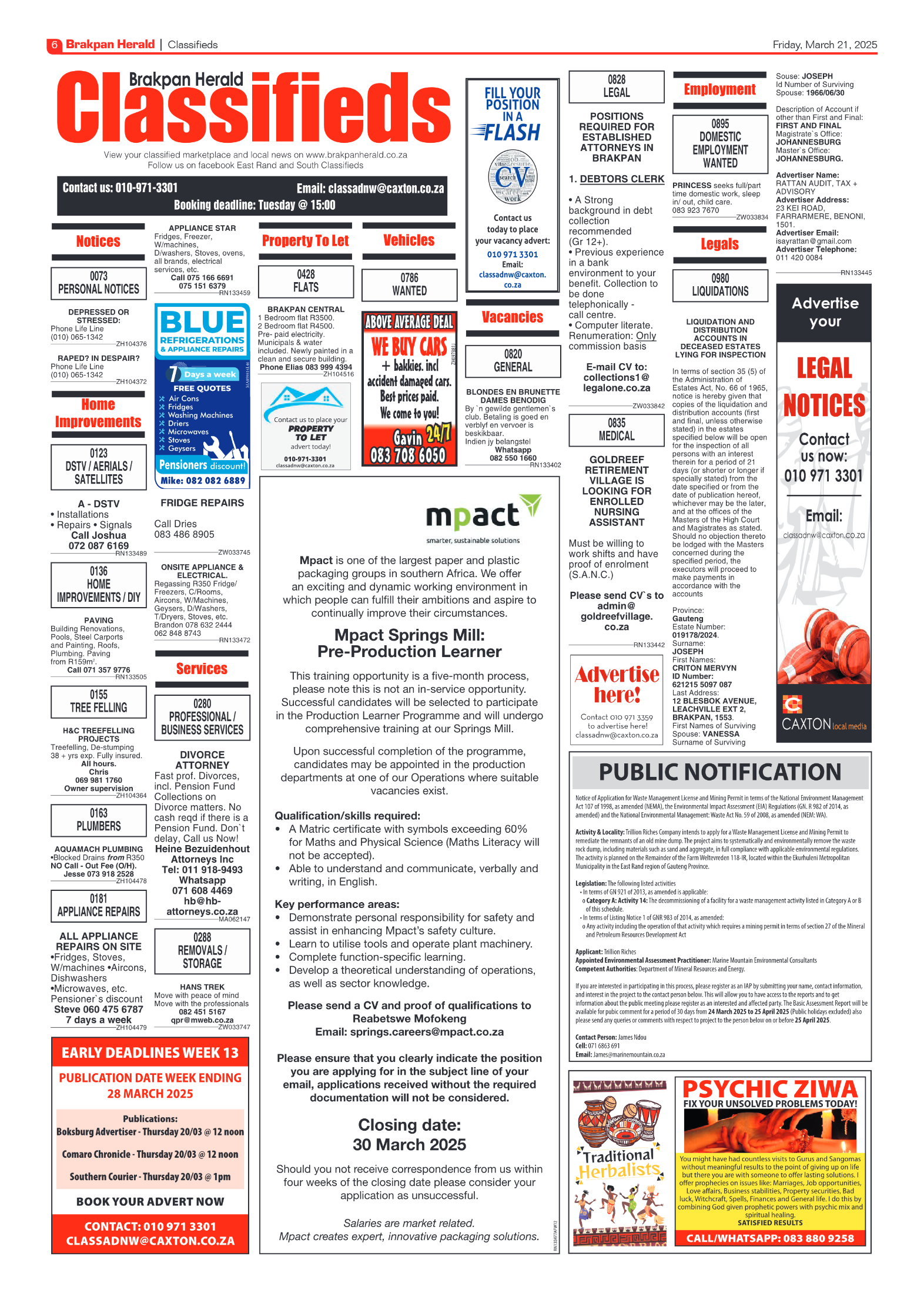 Brakpan Herald 21 March 2025 page 6