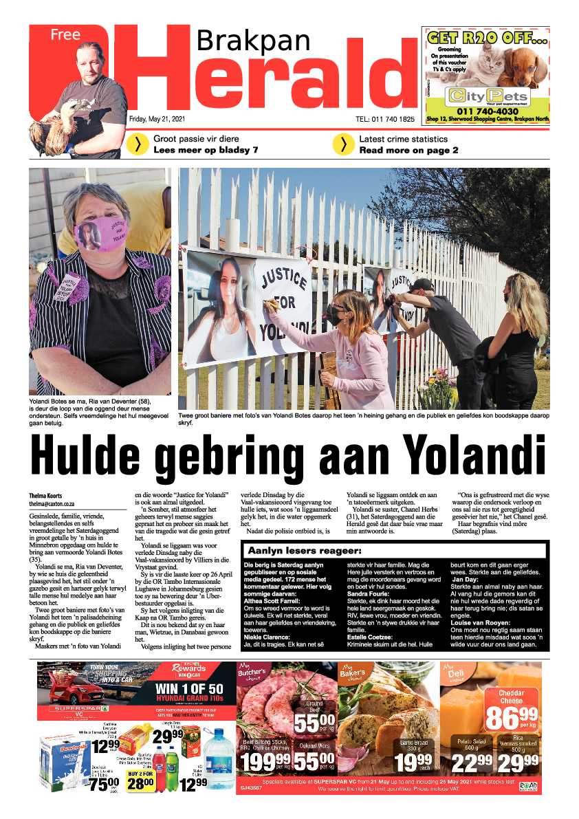 Brakpan Herald 21 May 2021 page 1
