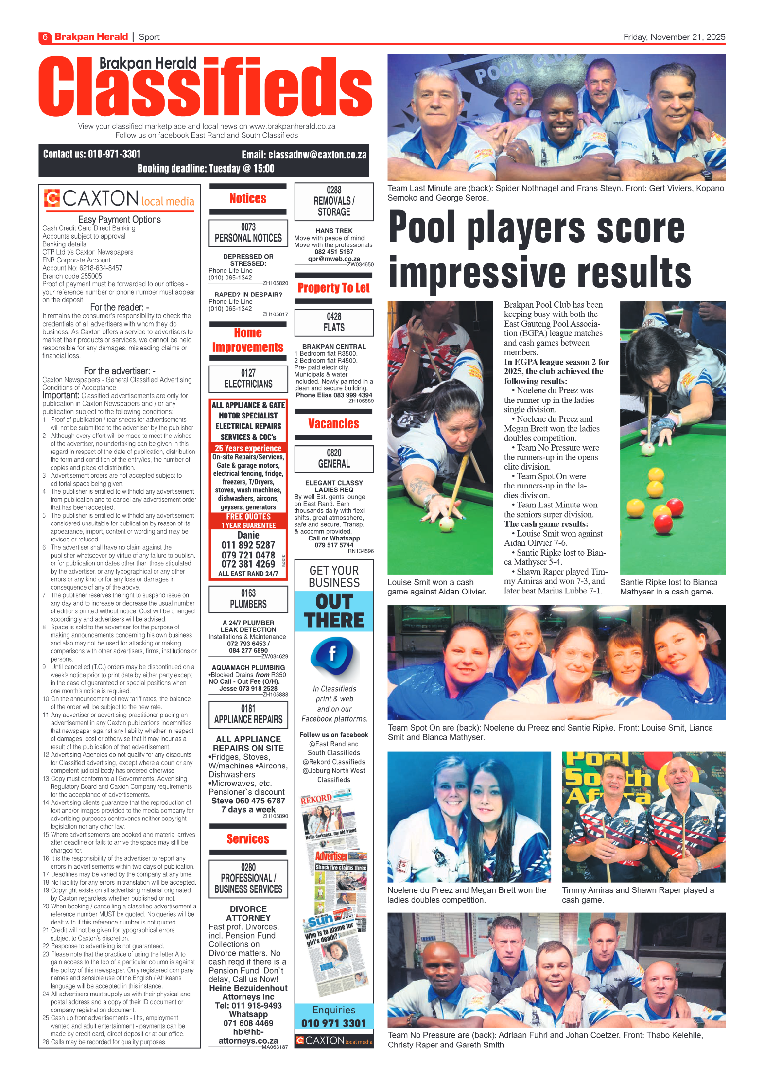 Brakpan Herald 21 November 2025 page 6