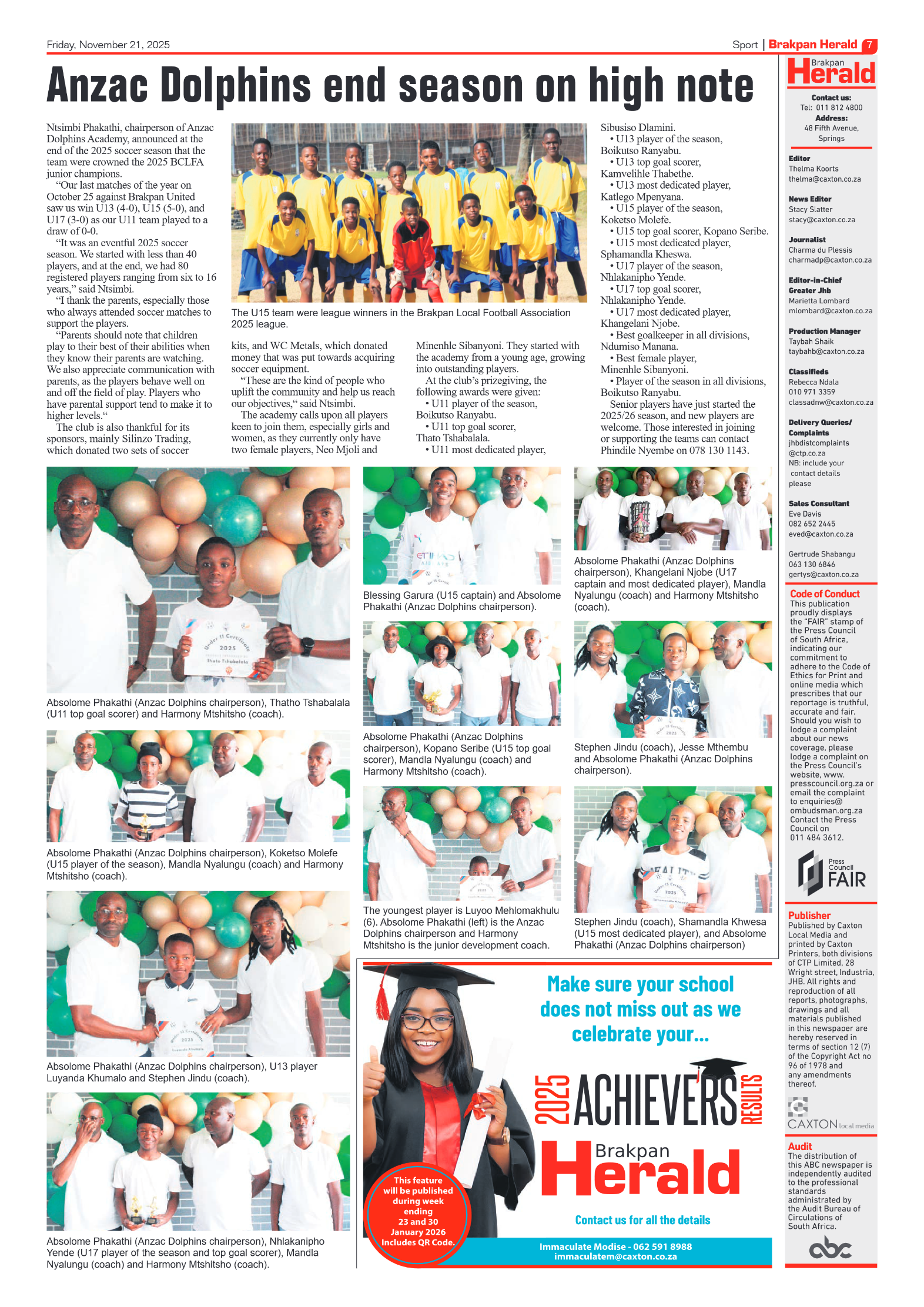 Brakpan Herald 21 November 2025 page 7