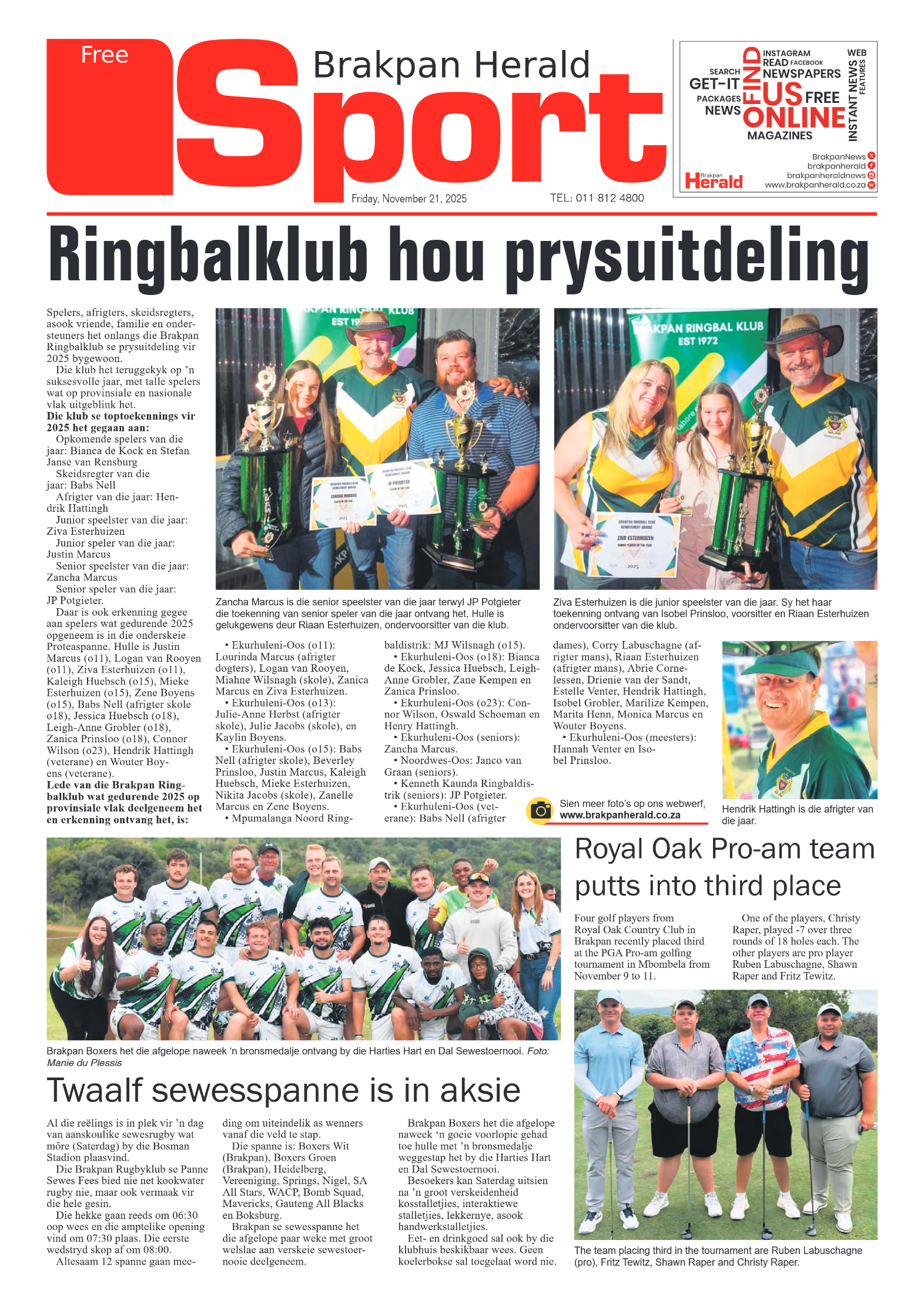 Brakpan Herald 21 November 2025 page 8