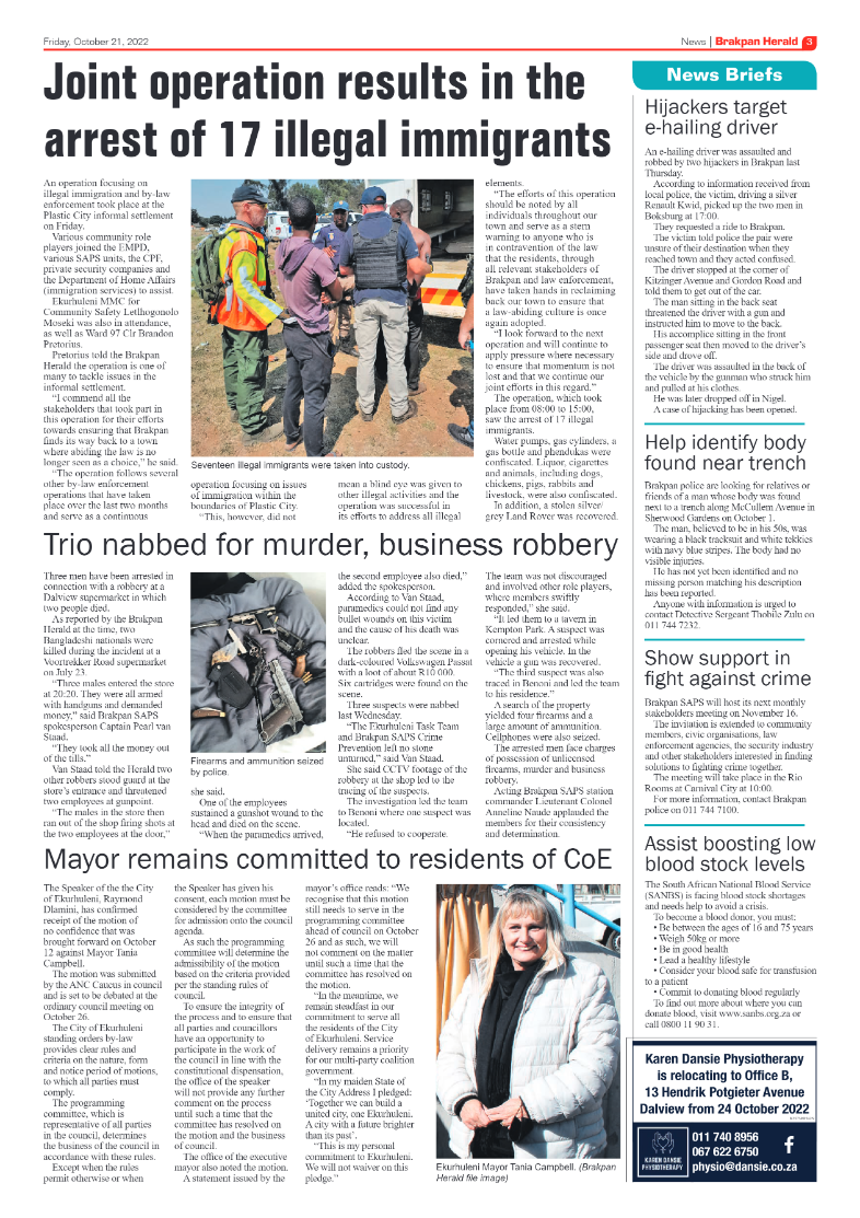 Brakpan Herald 21 Oct 2022 page 3