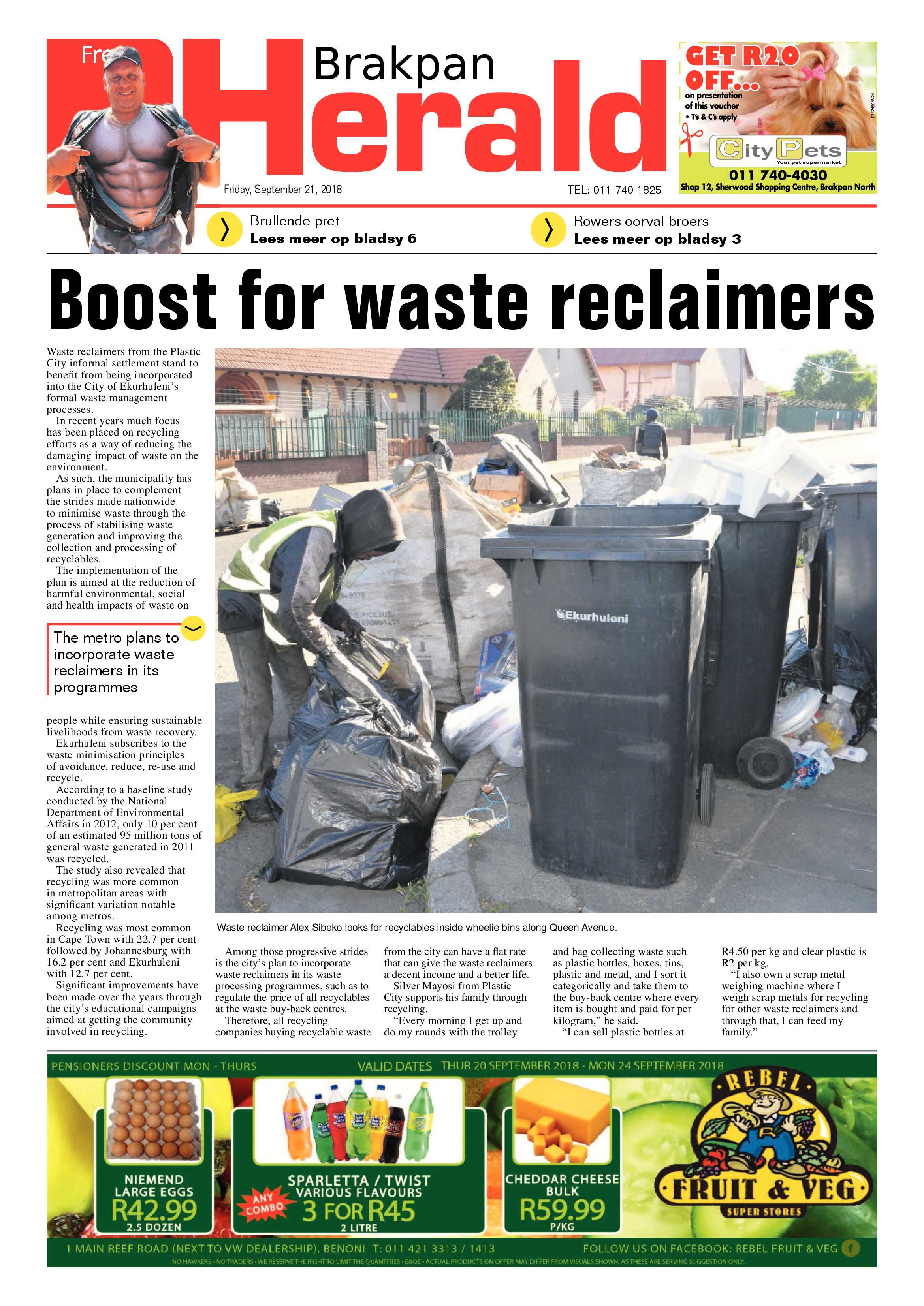 Brakpan Herald 21 September 2018 page 1