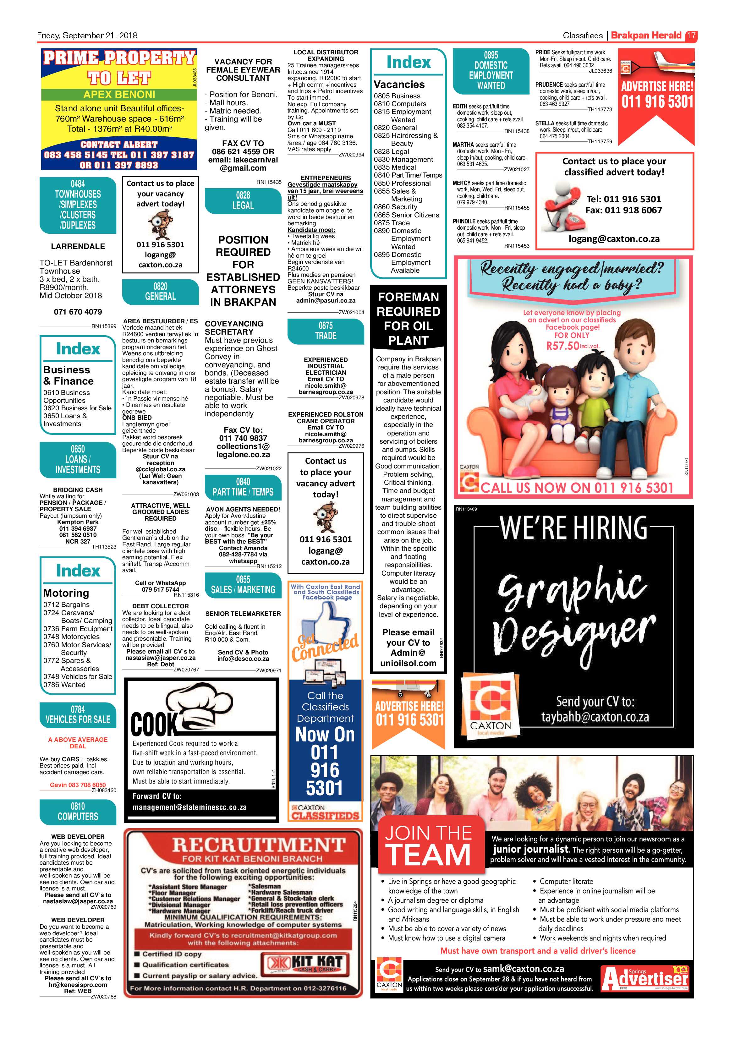Brakpan Herald 21 September 2018 page 17