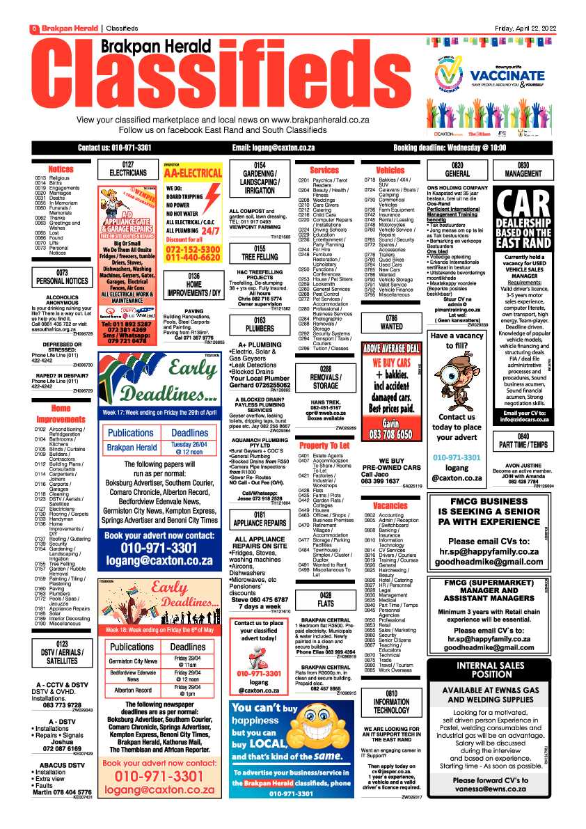 Brakpan Herald 22 April 2022 page 6