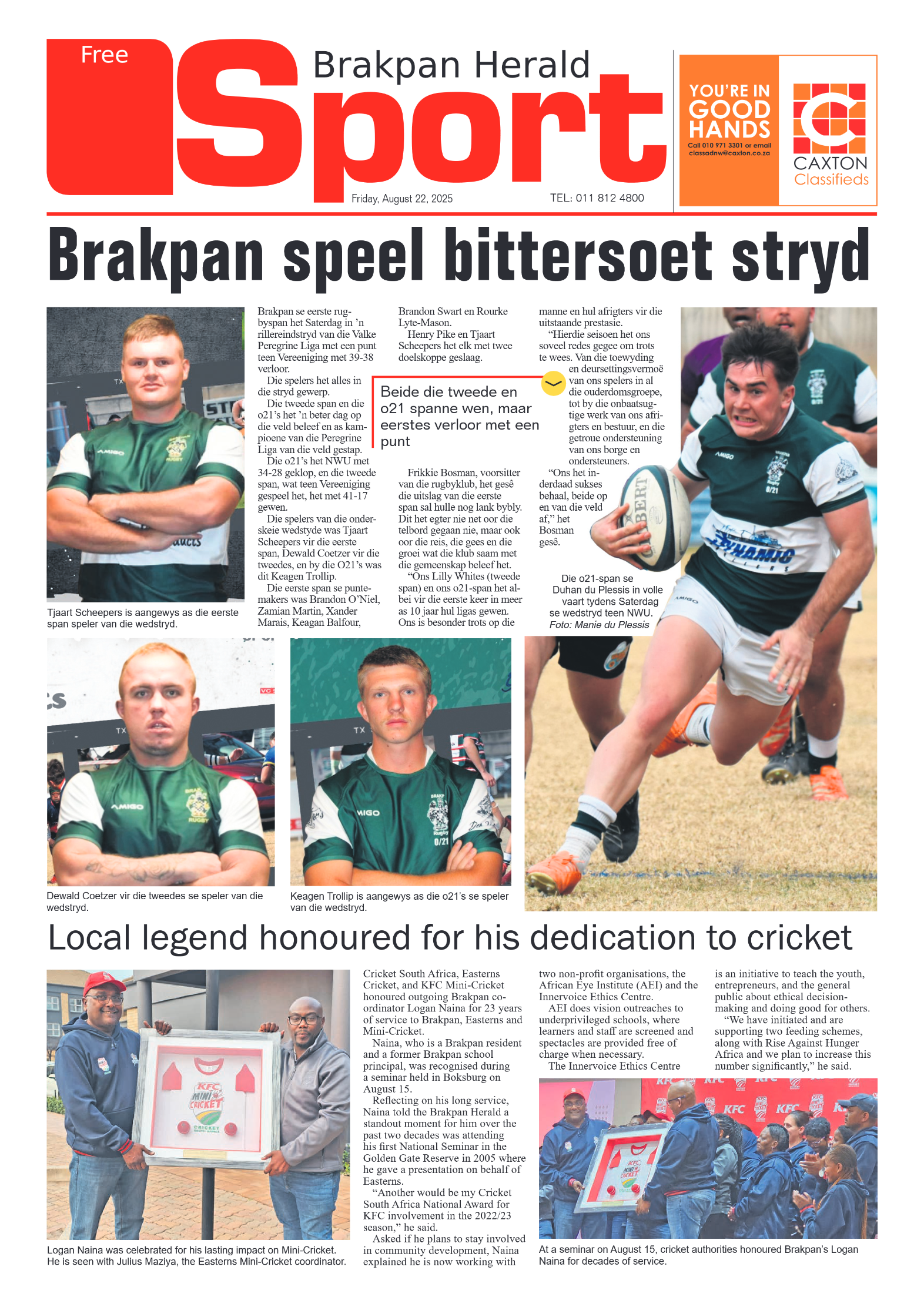 Brakpan Herald 22 August 2025 page 8