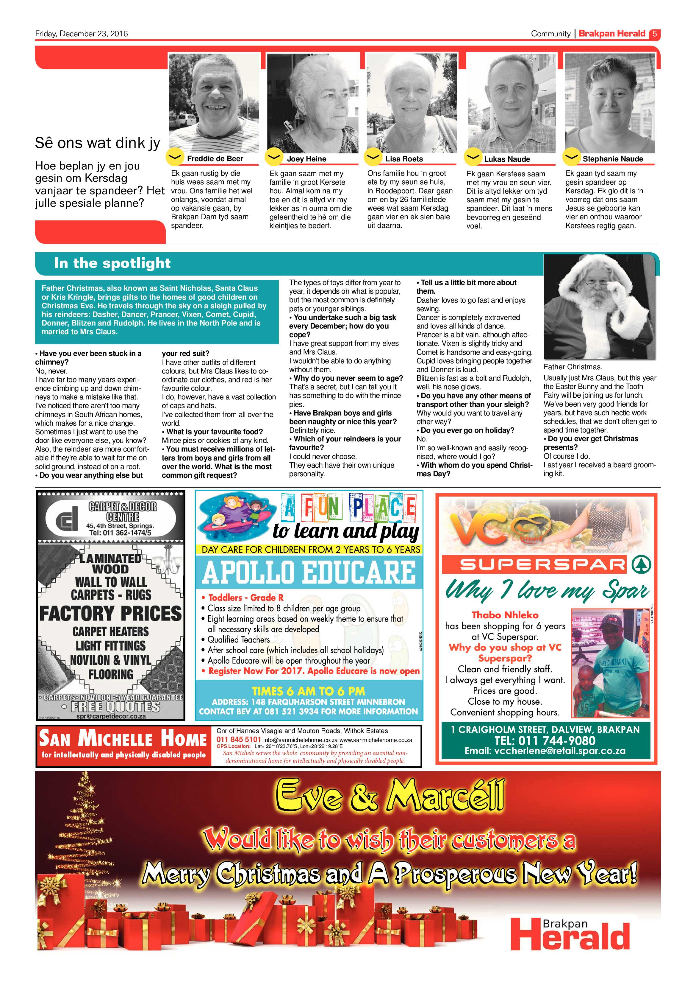 Brakpan Herald 22 December 2016 page 5