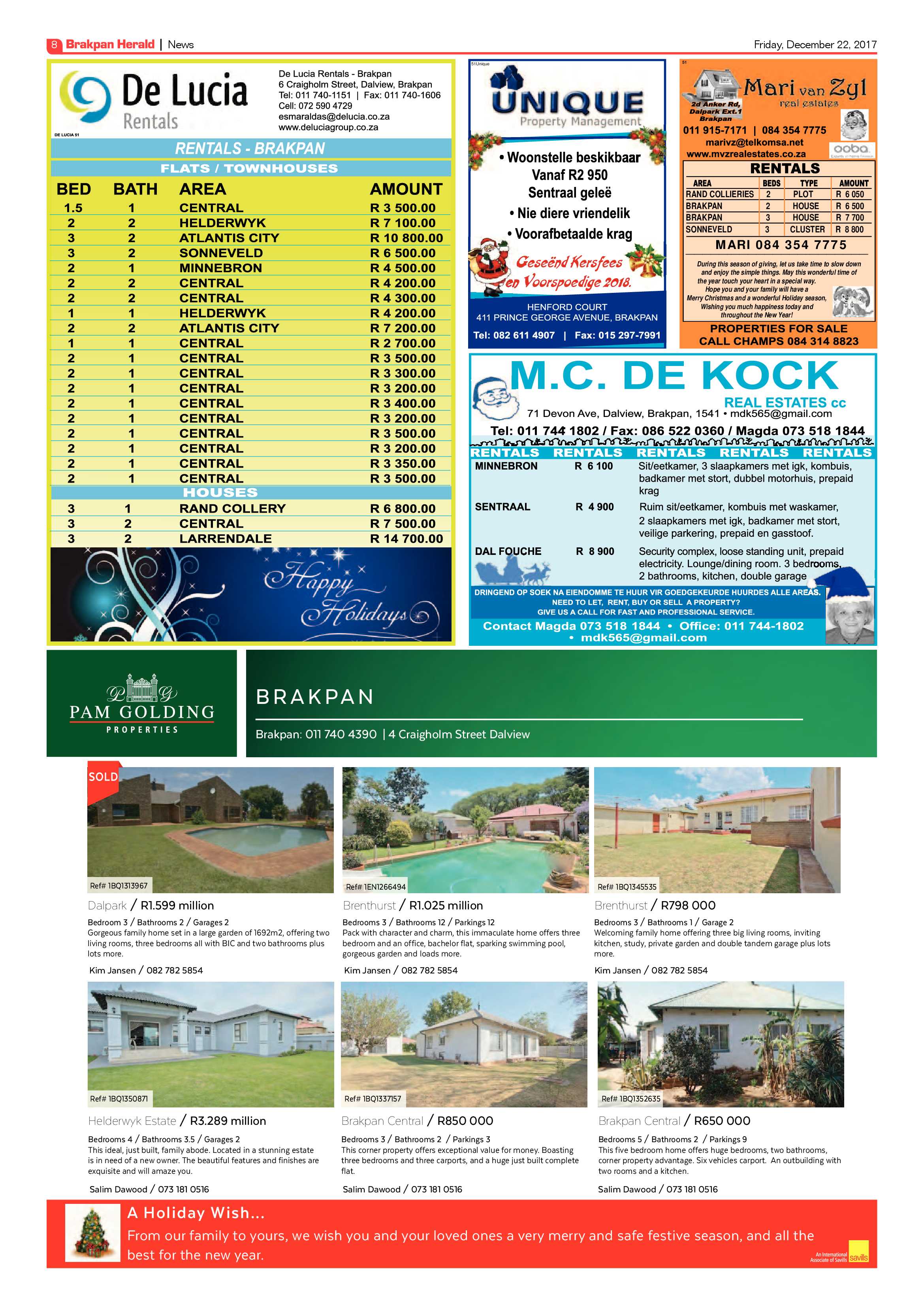 Brakpan Herald 22 December 2017 page 10