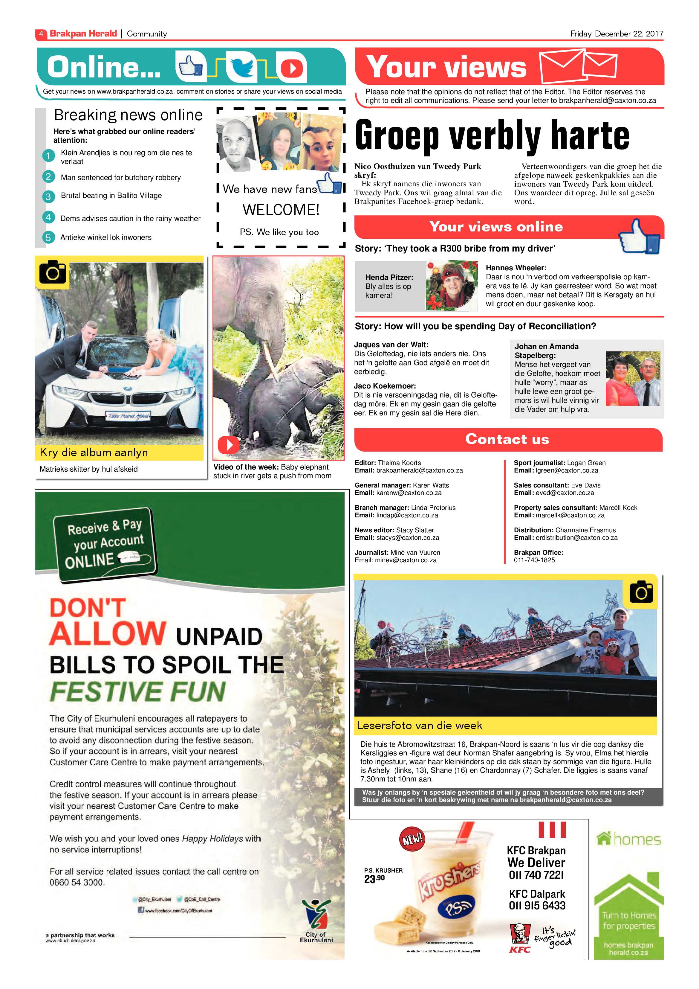 Brakpan Herald 22 December 2017 page 6