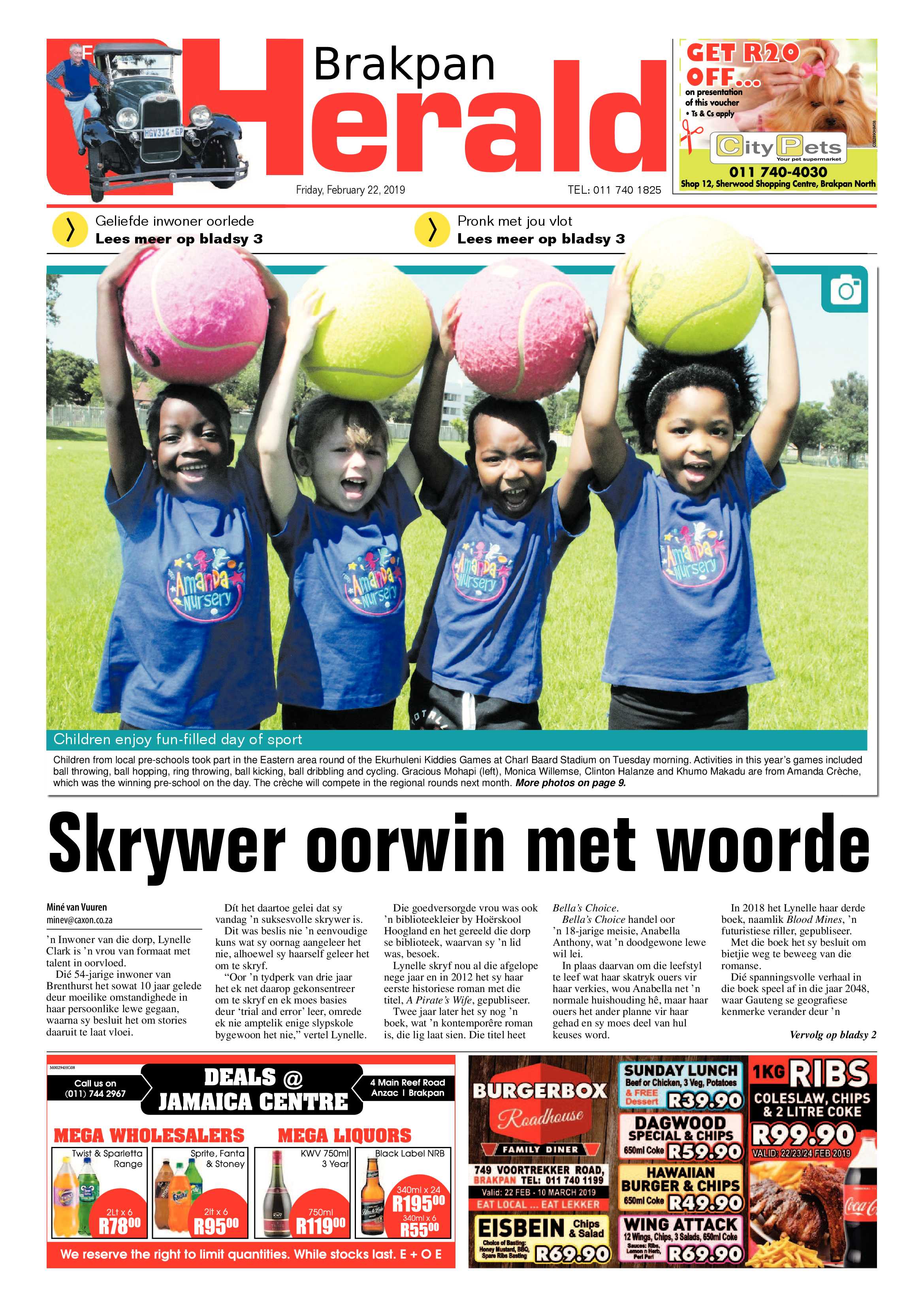 Brakpan Herald 22 February 2019 page 1