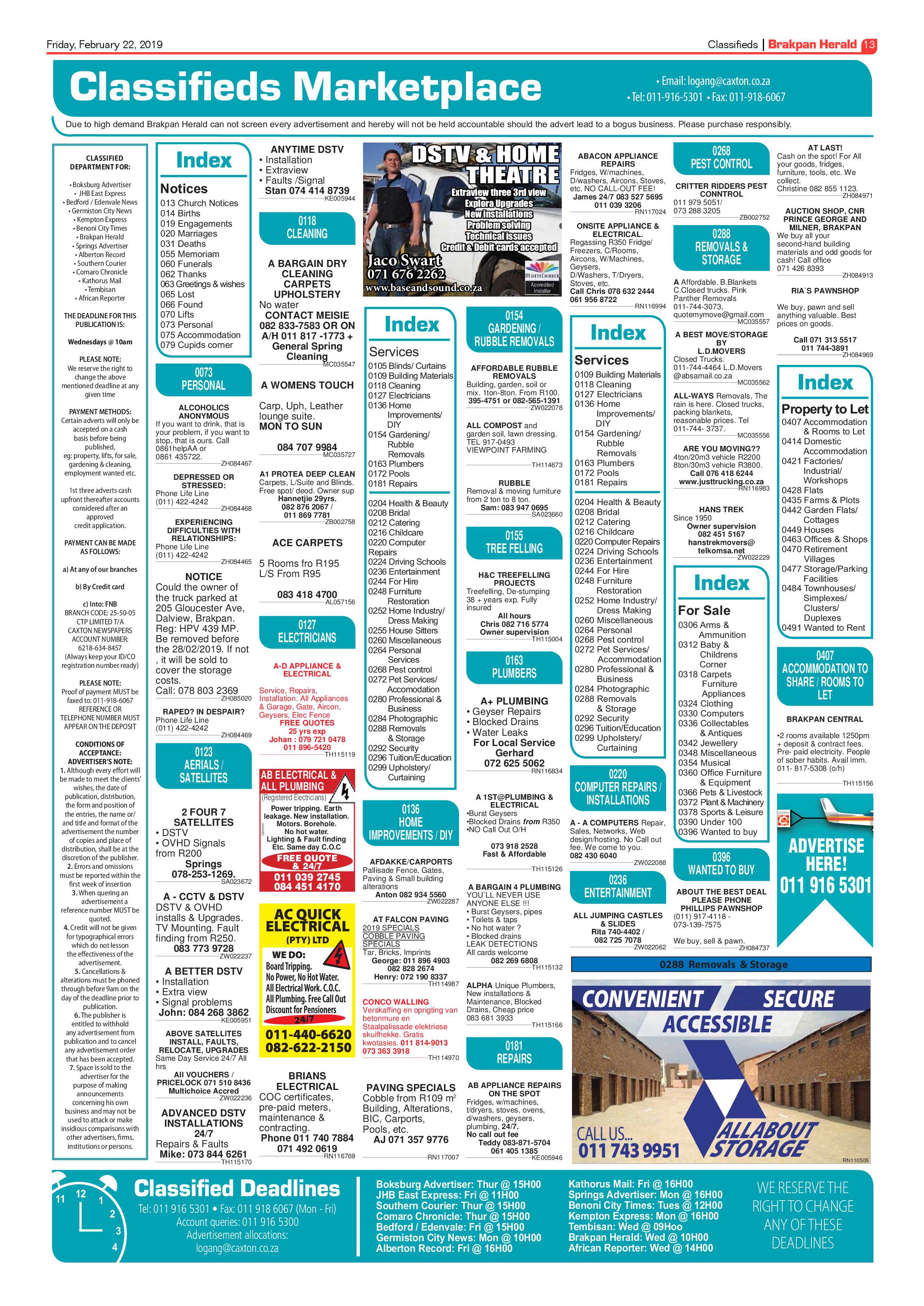 Brakpan Herald 22 February 2019 page 13