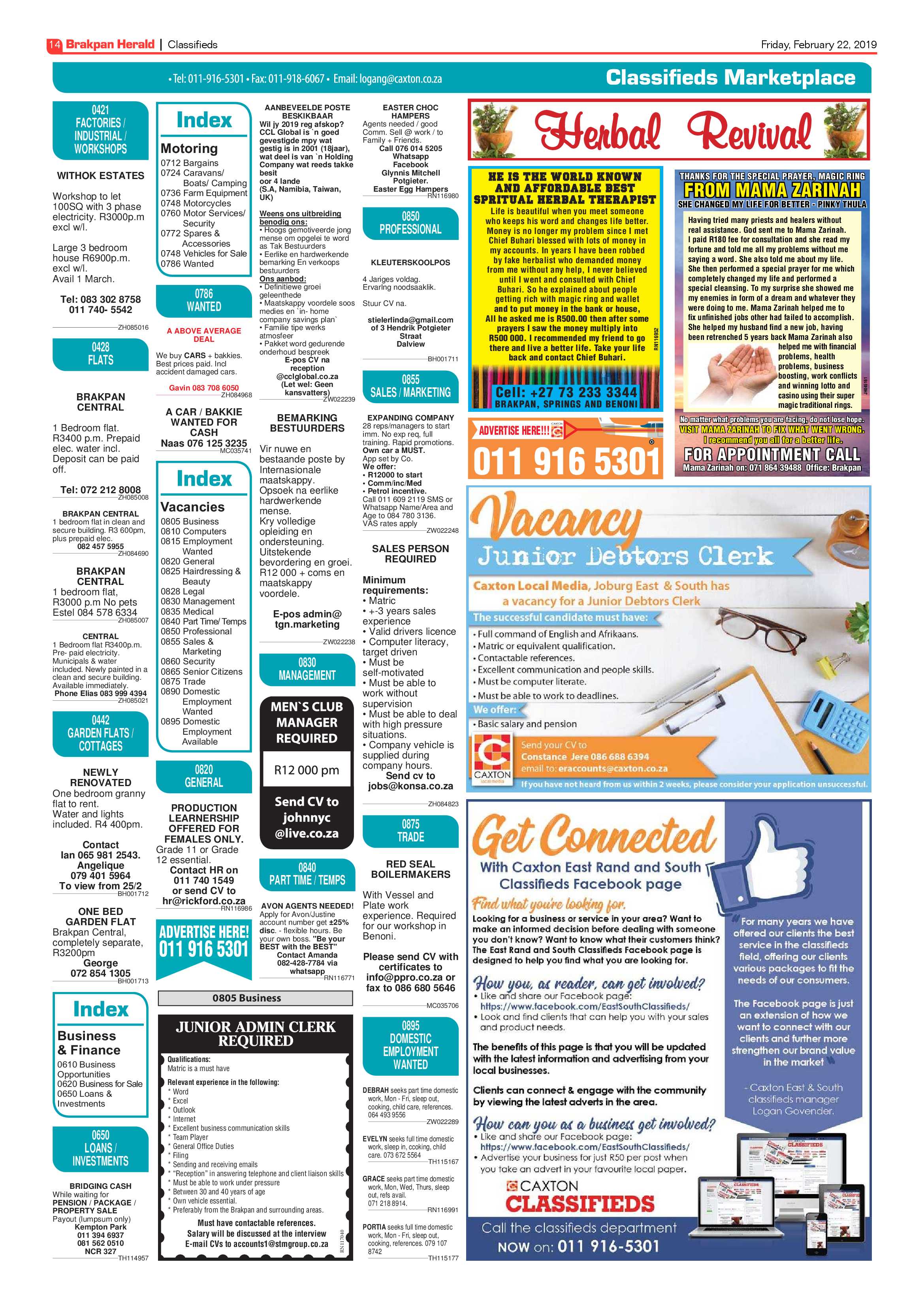 Brakpan Herald 22 February 2019 page 14