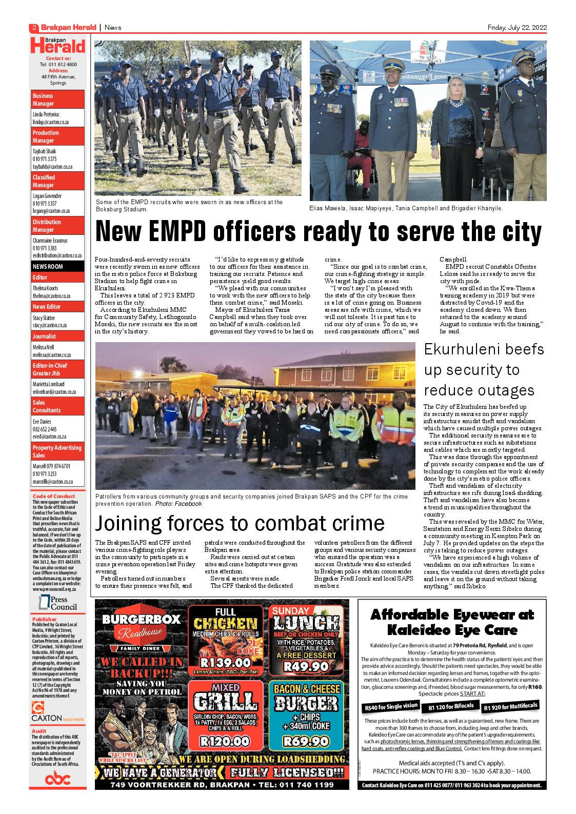 Brakpan Herald 22 July 2022 page 2
