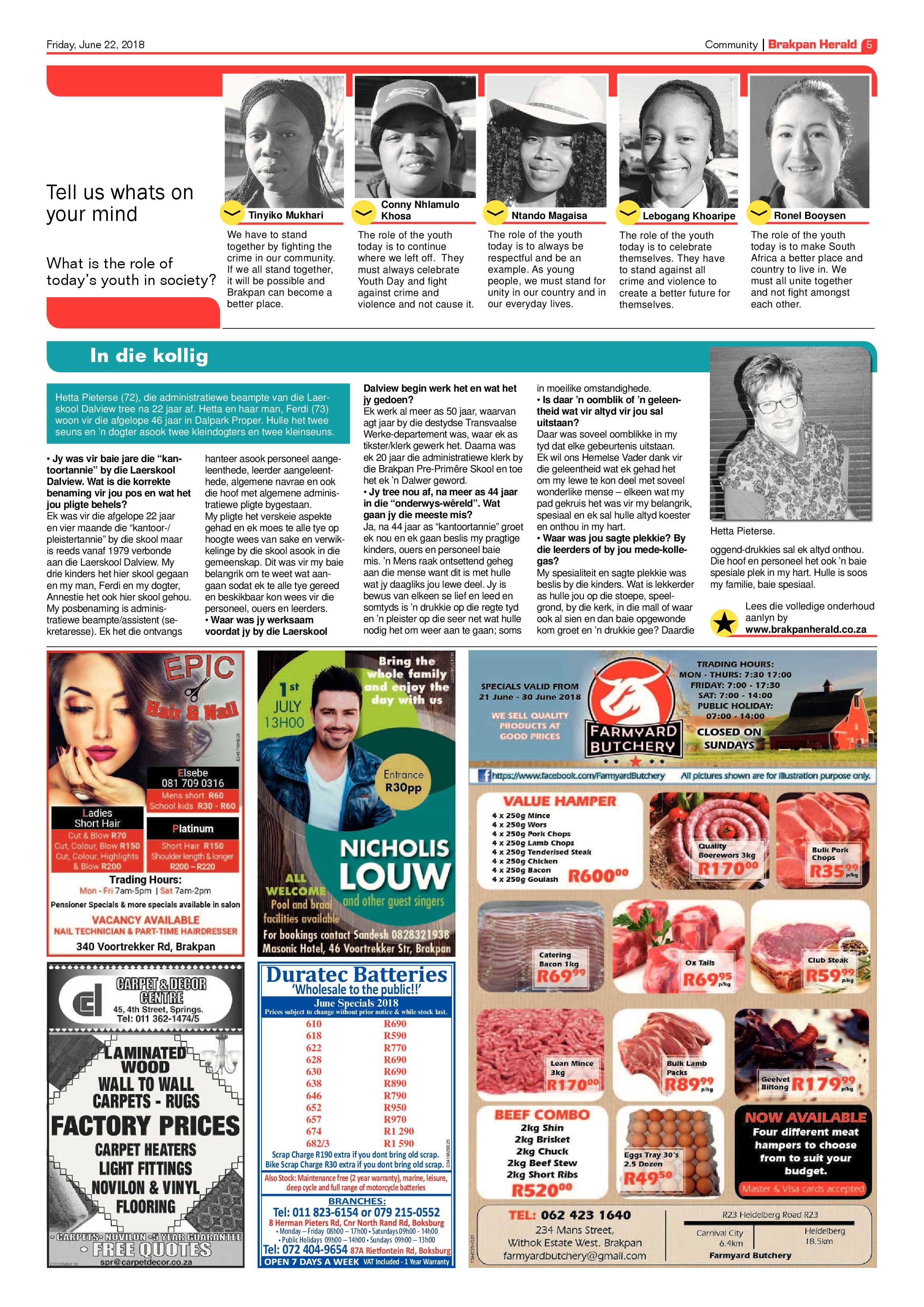 Brakpan Herald 22 June 2018 page 5