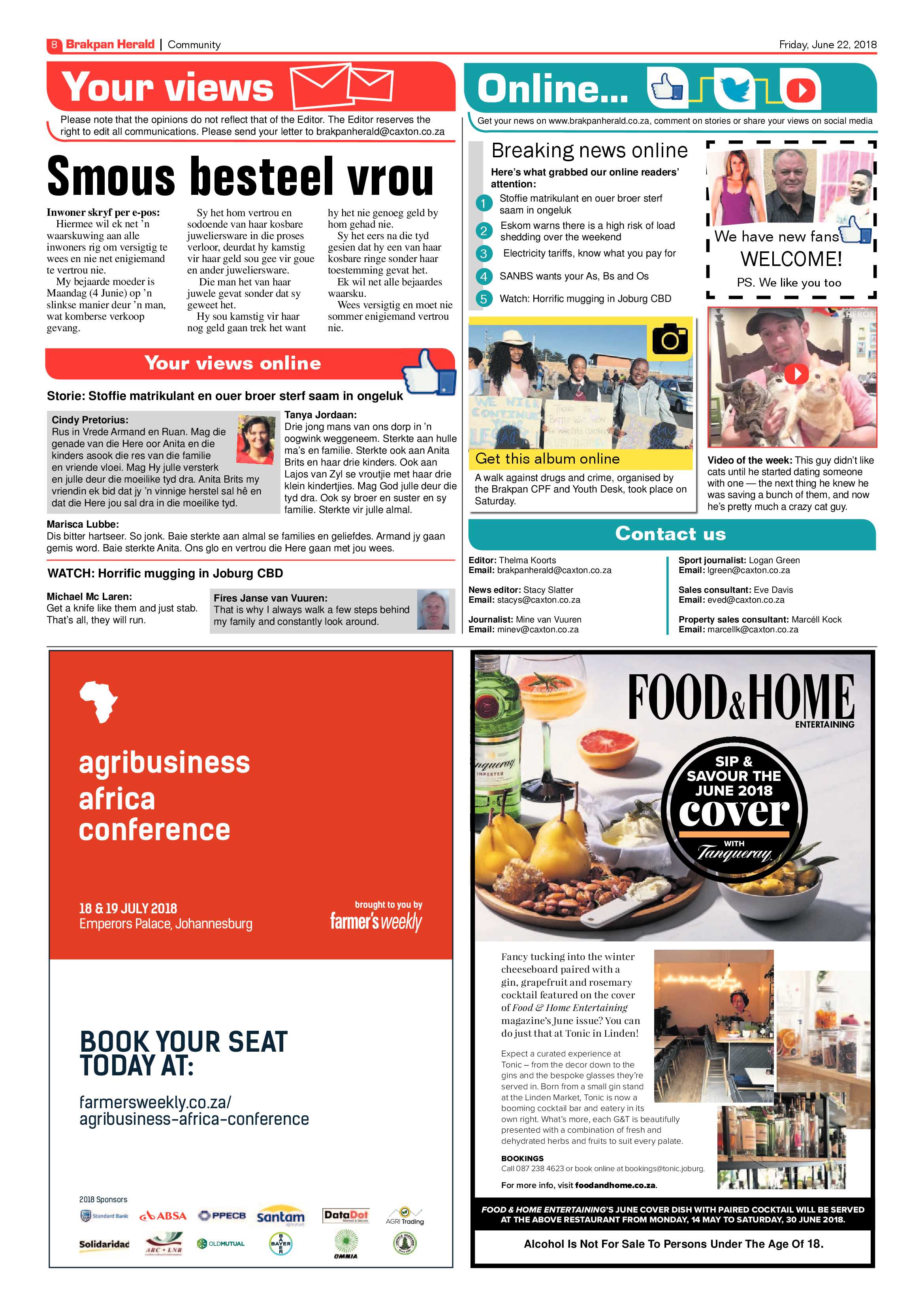 Brakpan Herald 22 June 2018 page 8