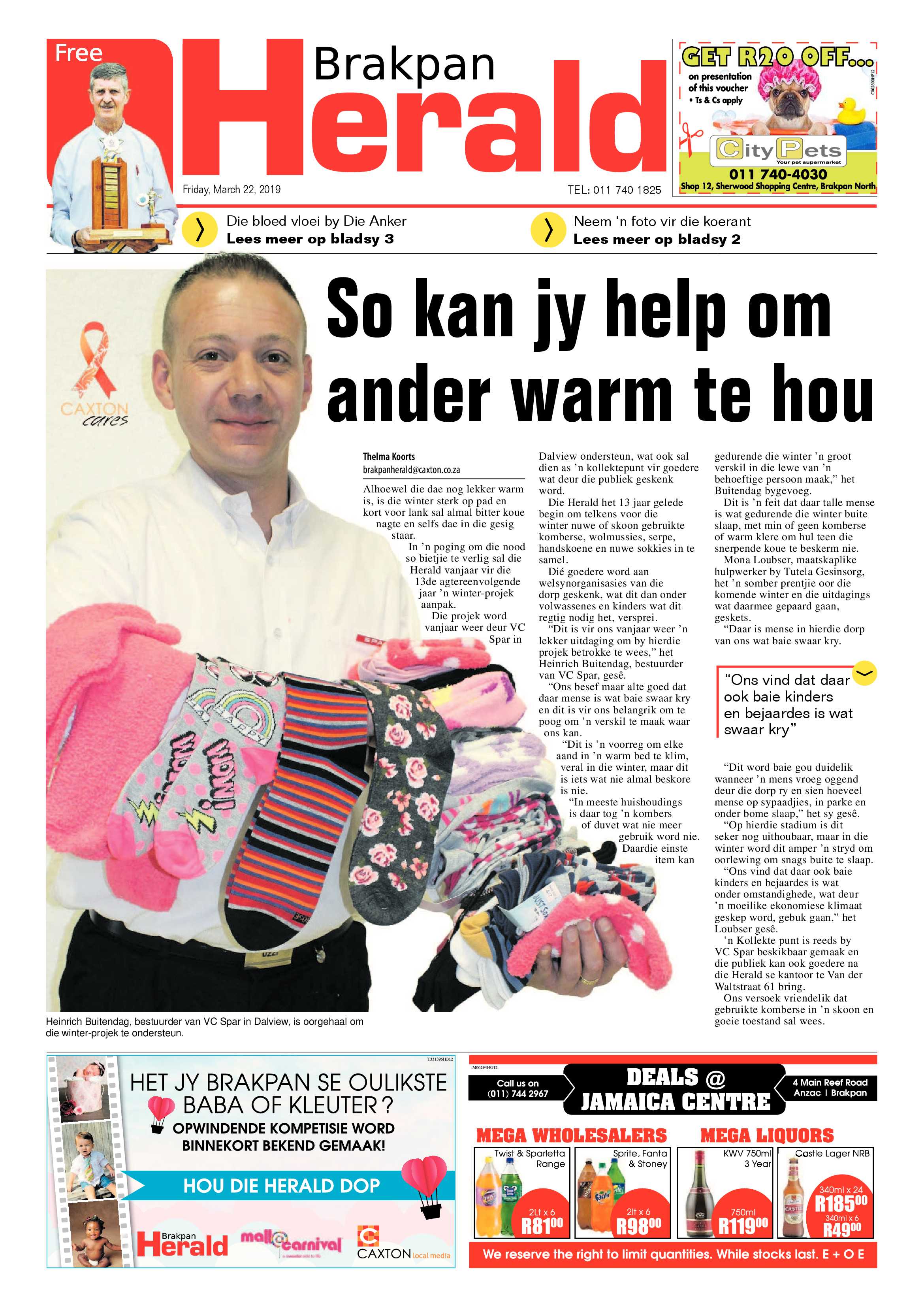 Brakpan Herald 22 March 2019 page 1