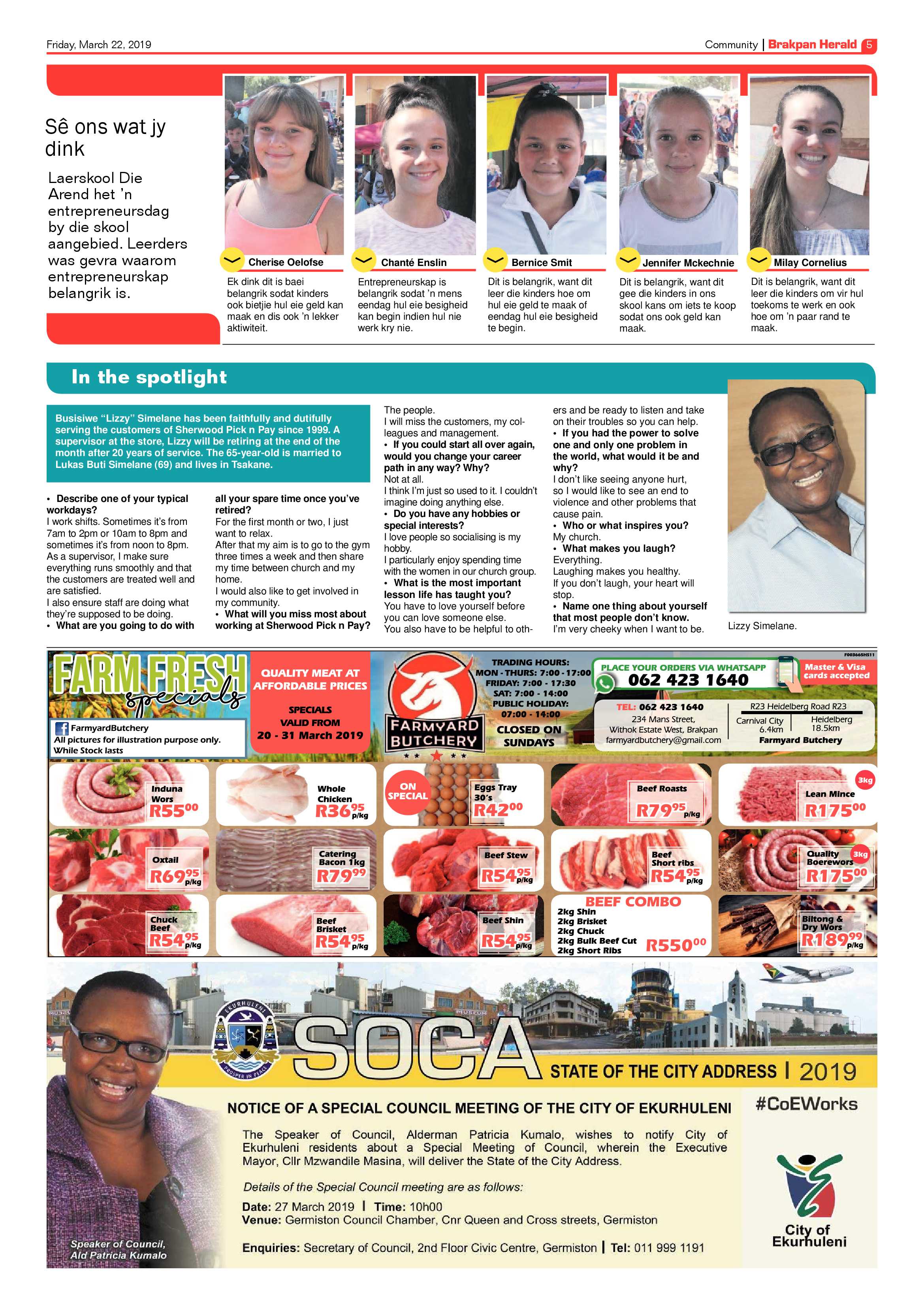 Brakpan Herald 22 March 2019 page 5