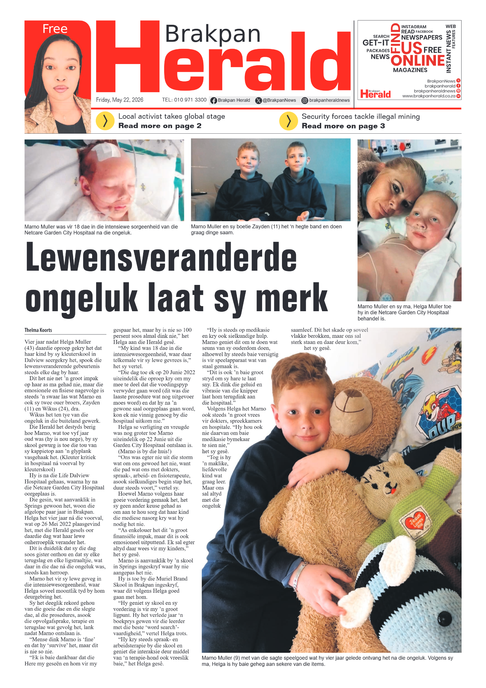 Brakpan Herald 22 May 2026 page 1